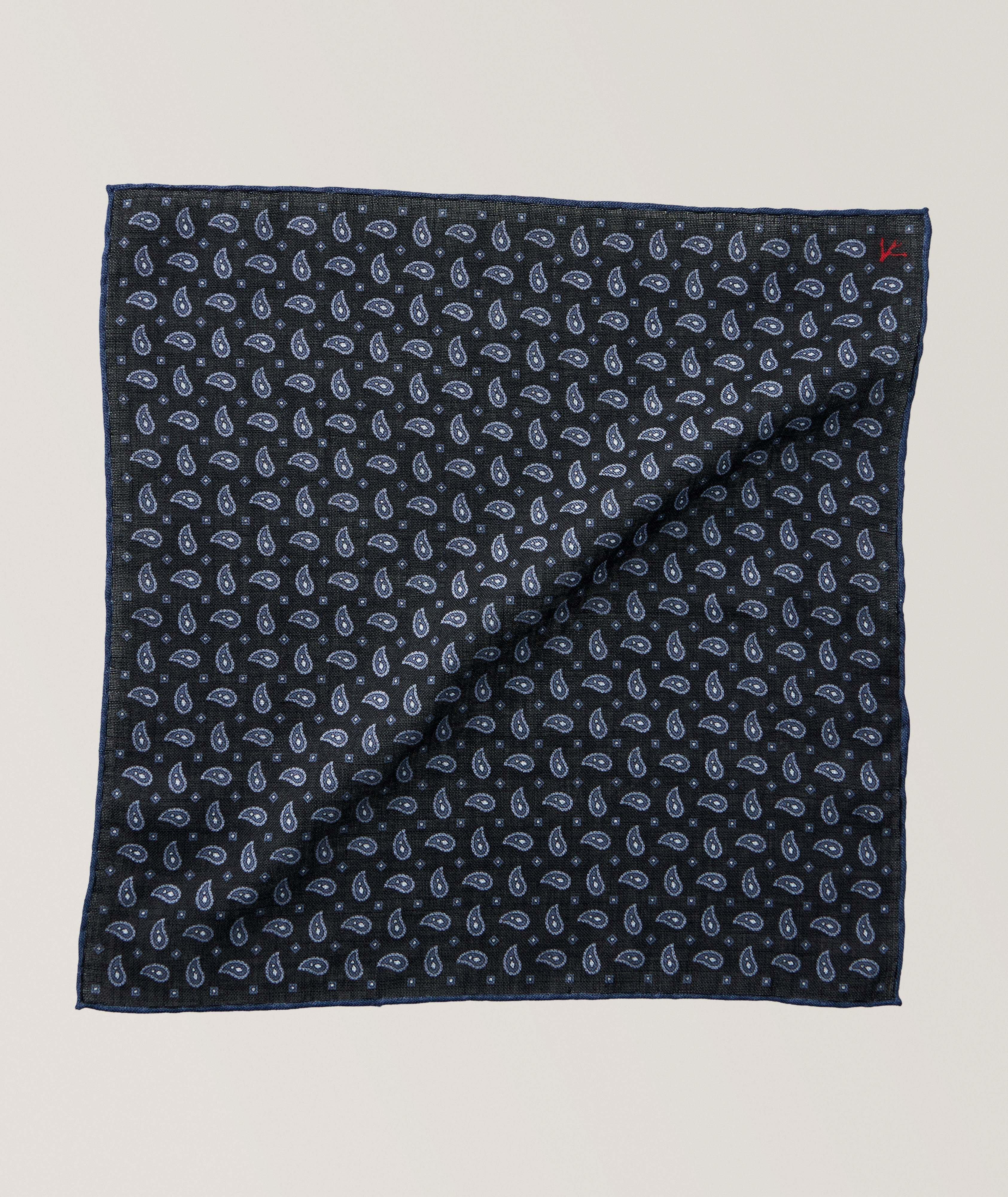 Medallion Wool Pocket Square image 0