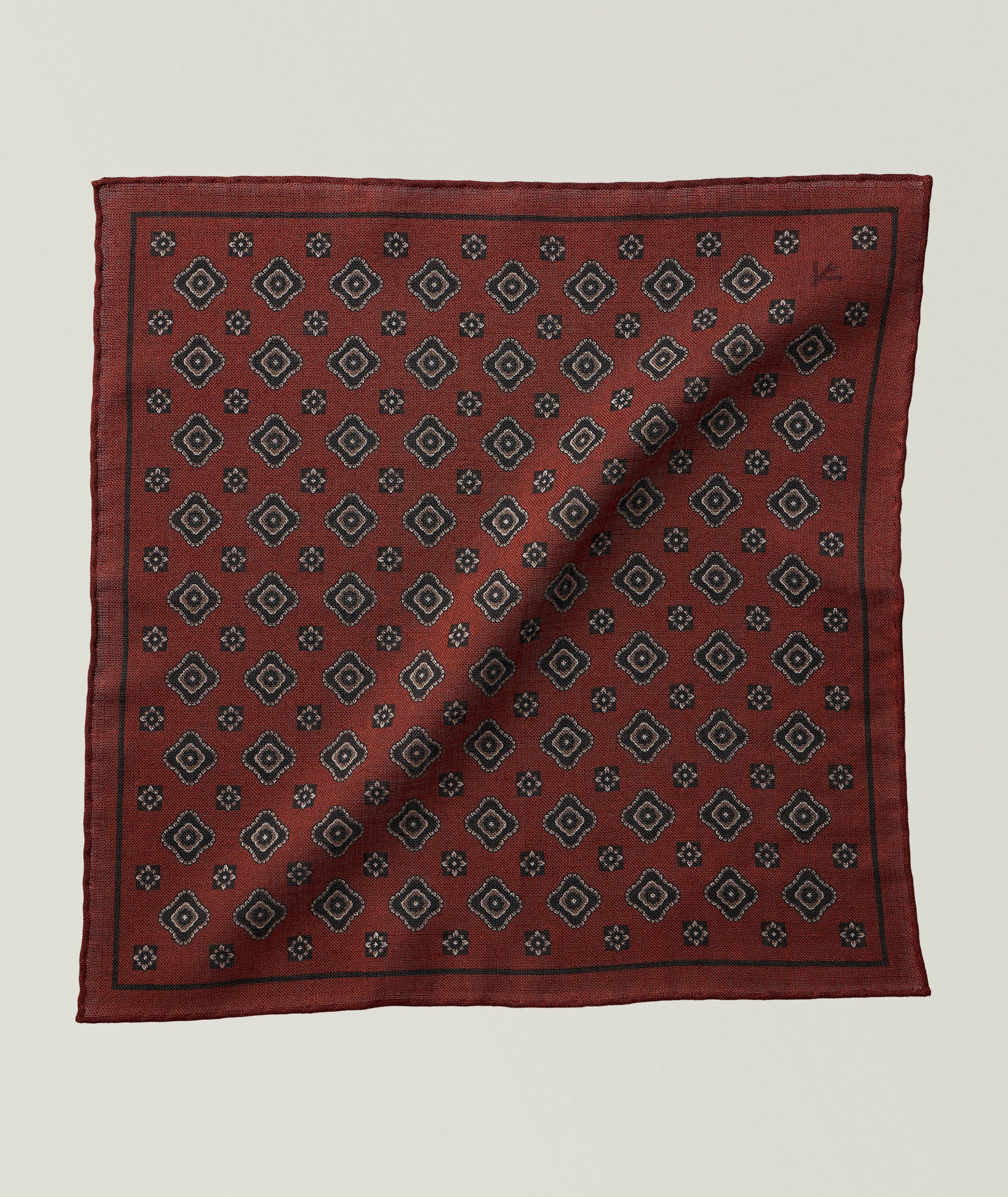 Medallion Wool Pocket Square image 0