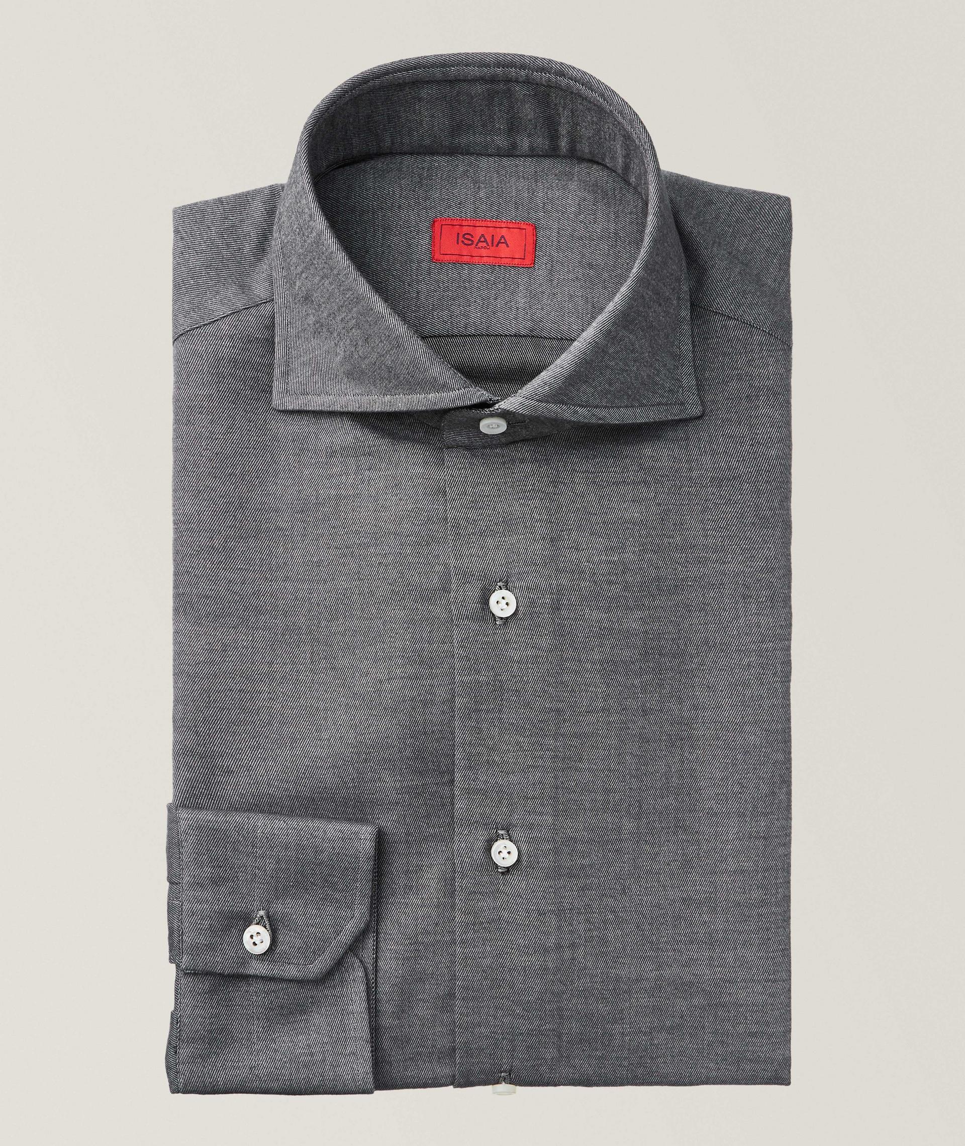 Brushed Cotton-Silk Dress Shirt image 0