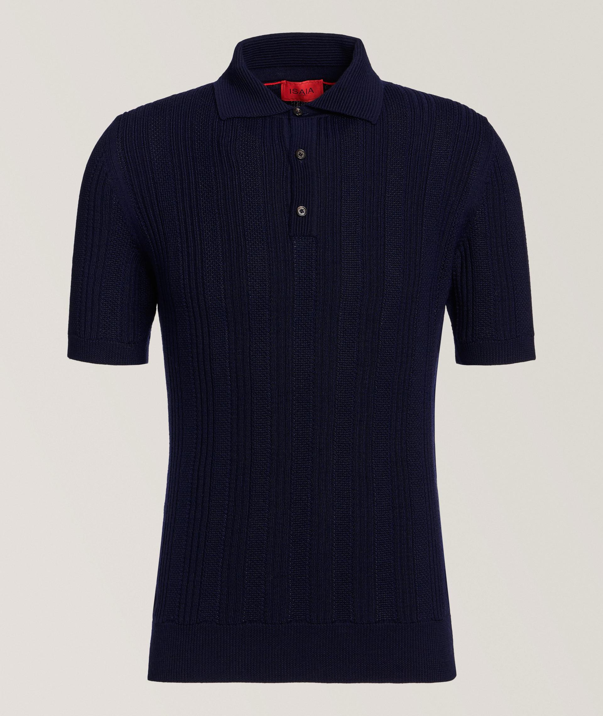 Polo en tricot de laine, de cachemire et de soie image 0