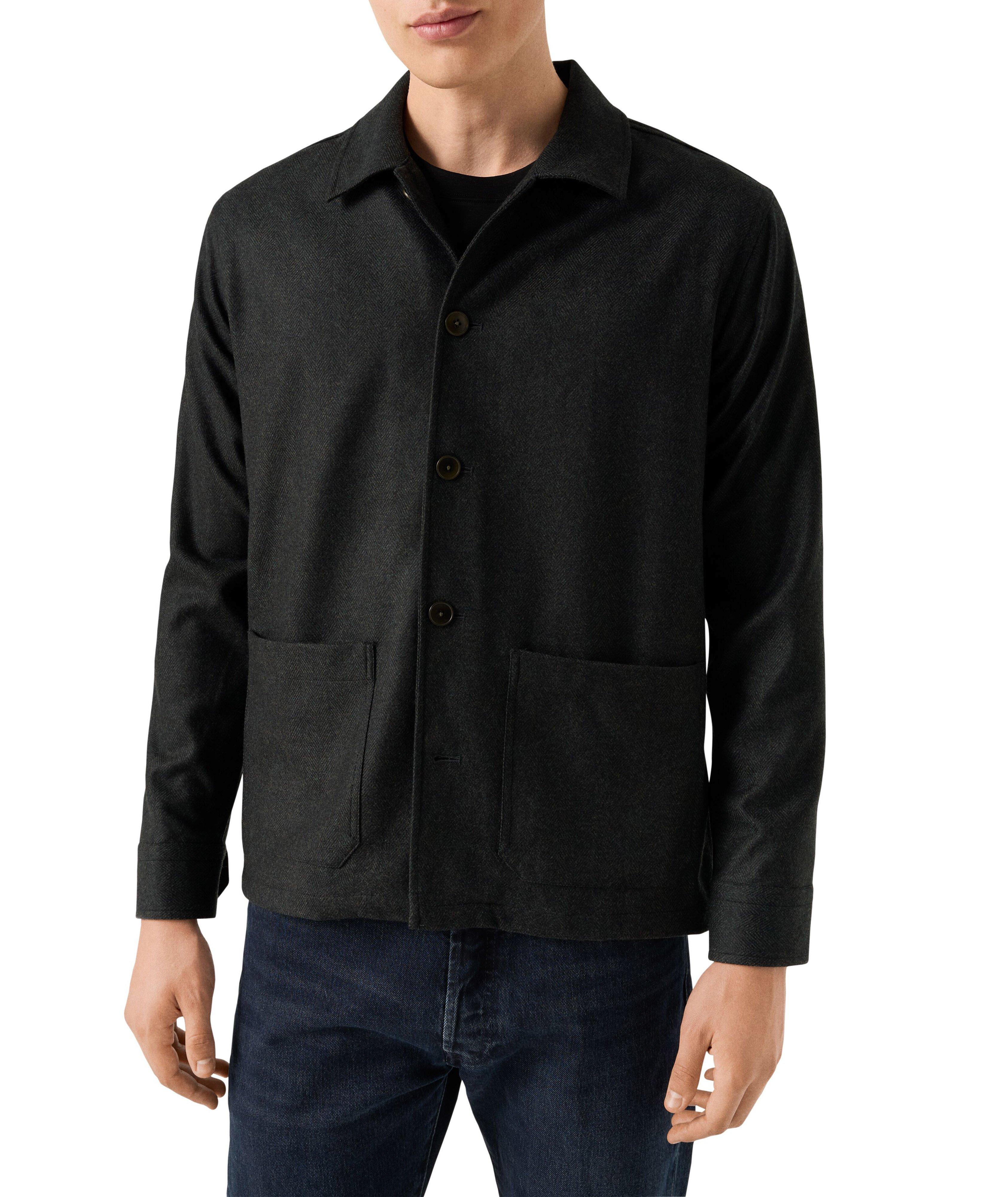 Herringbone Wool-Cashmere Chore Jacket image 2