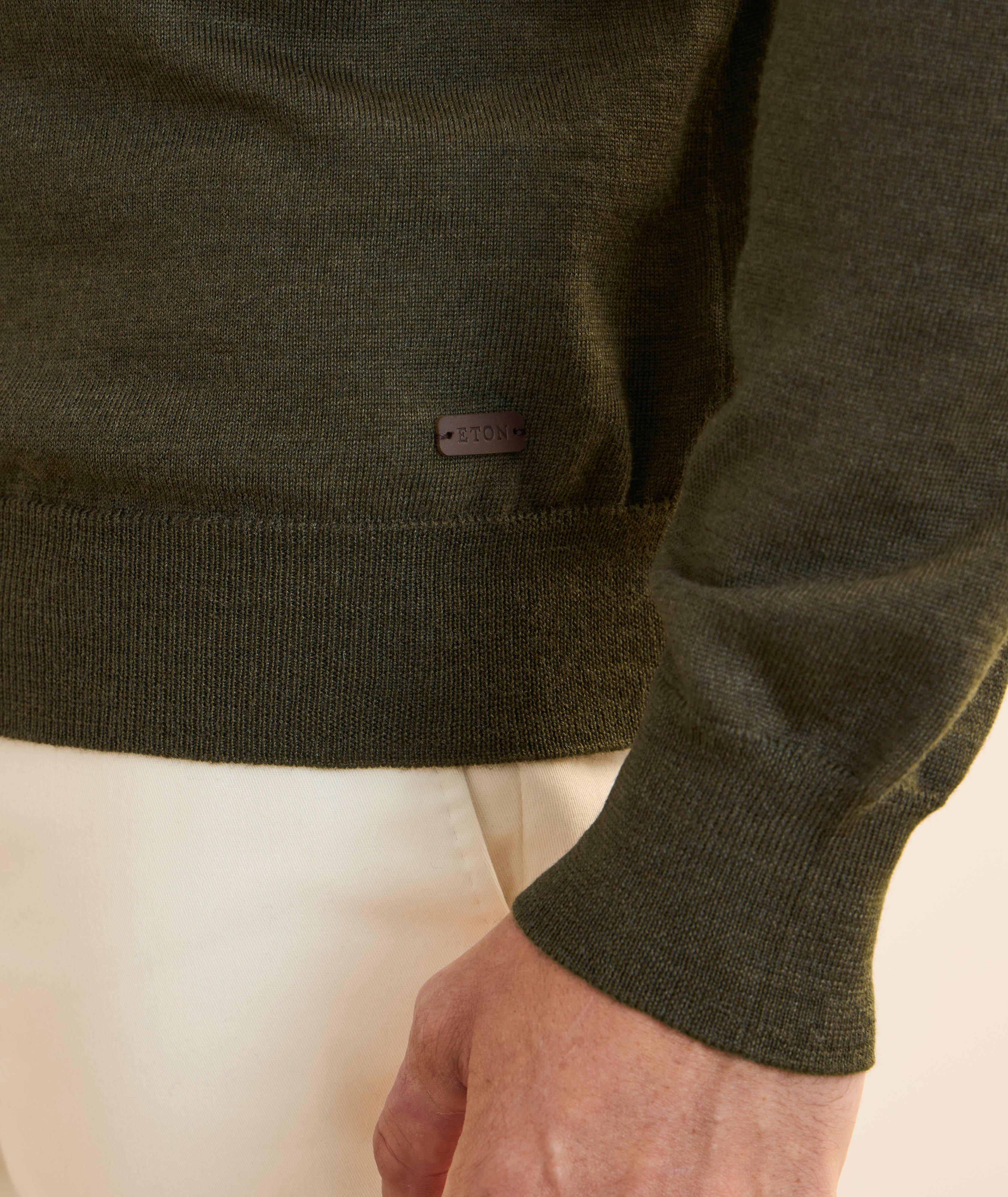 Pull en laine mérinos à fermeture éclair quart de longueur image 4