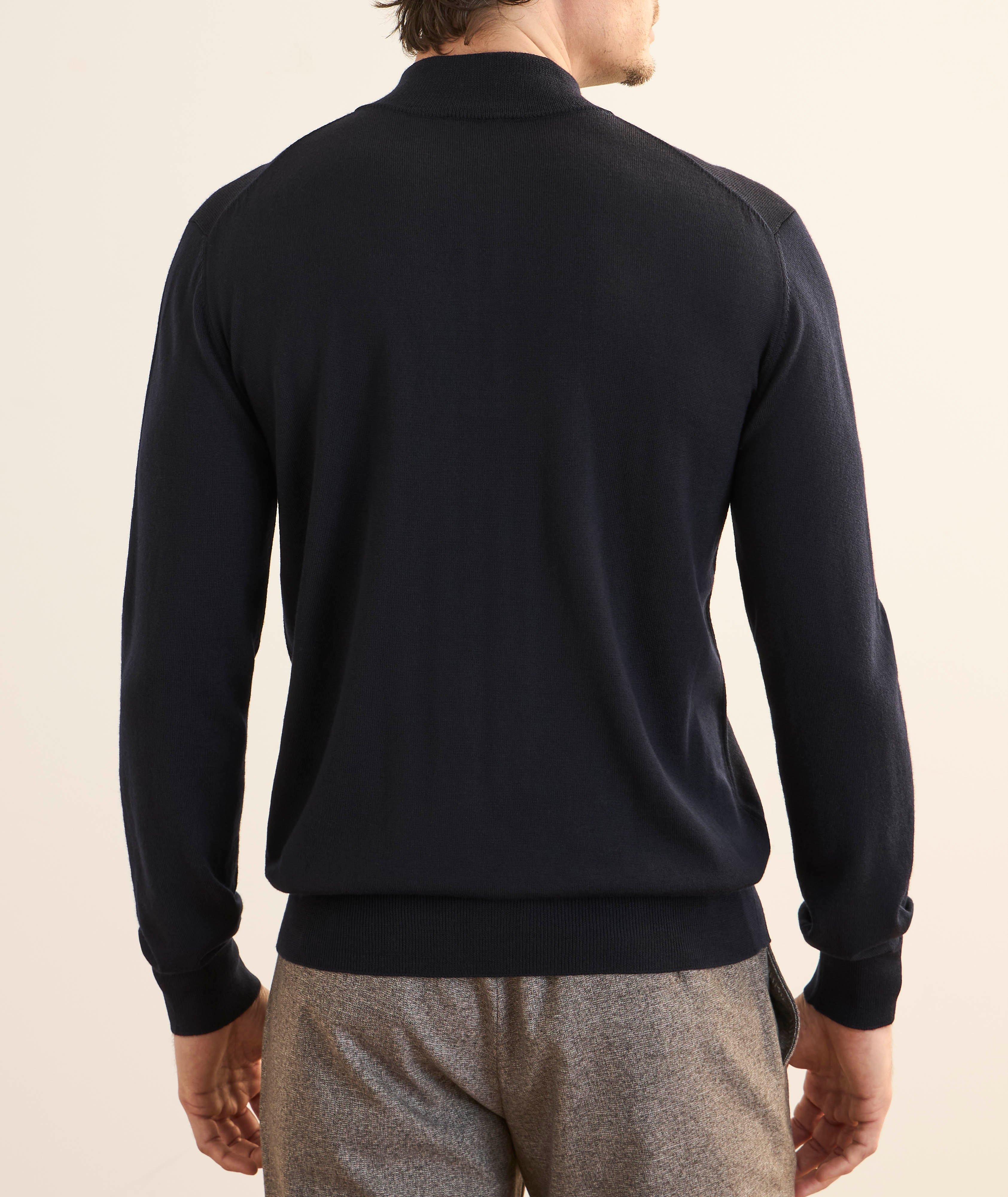 Pull en laine mérinos à fermeture éclair quart de longueur image 3