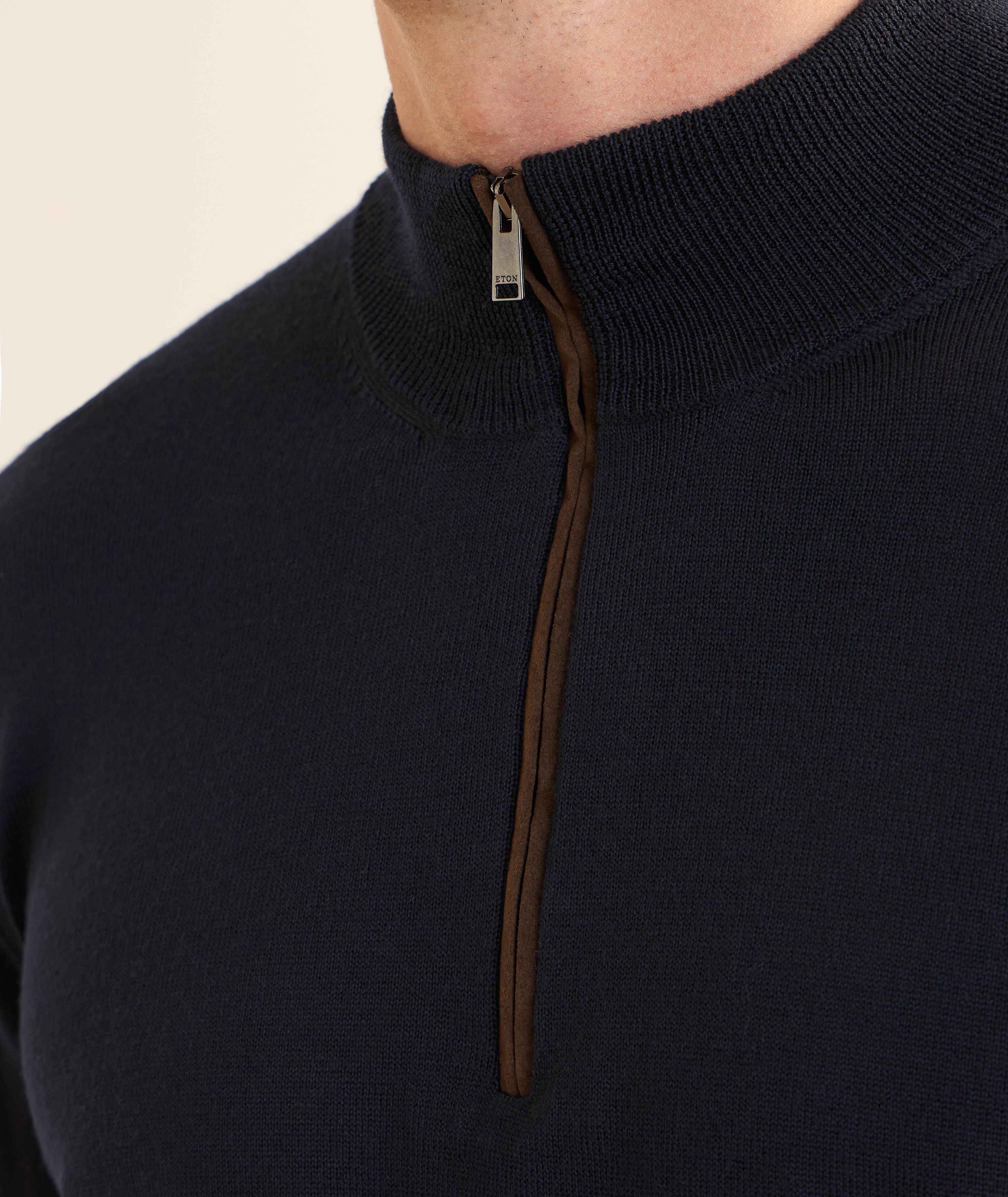 Pull en laine mérinos à fermeture éclair quart de longueur image 4