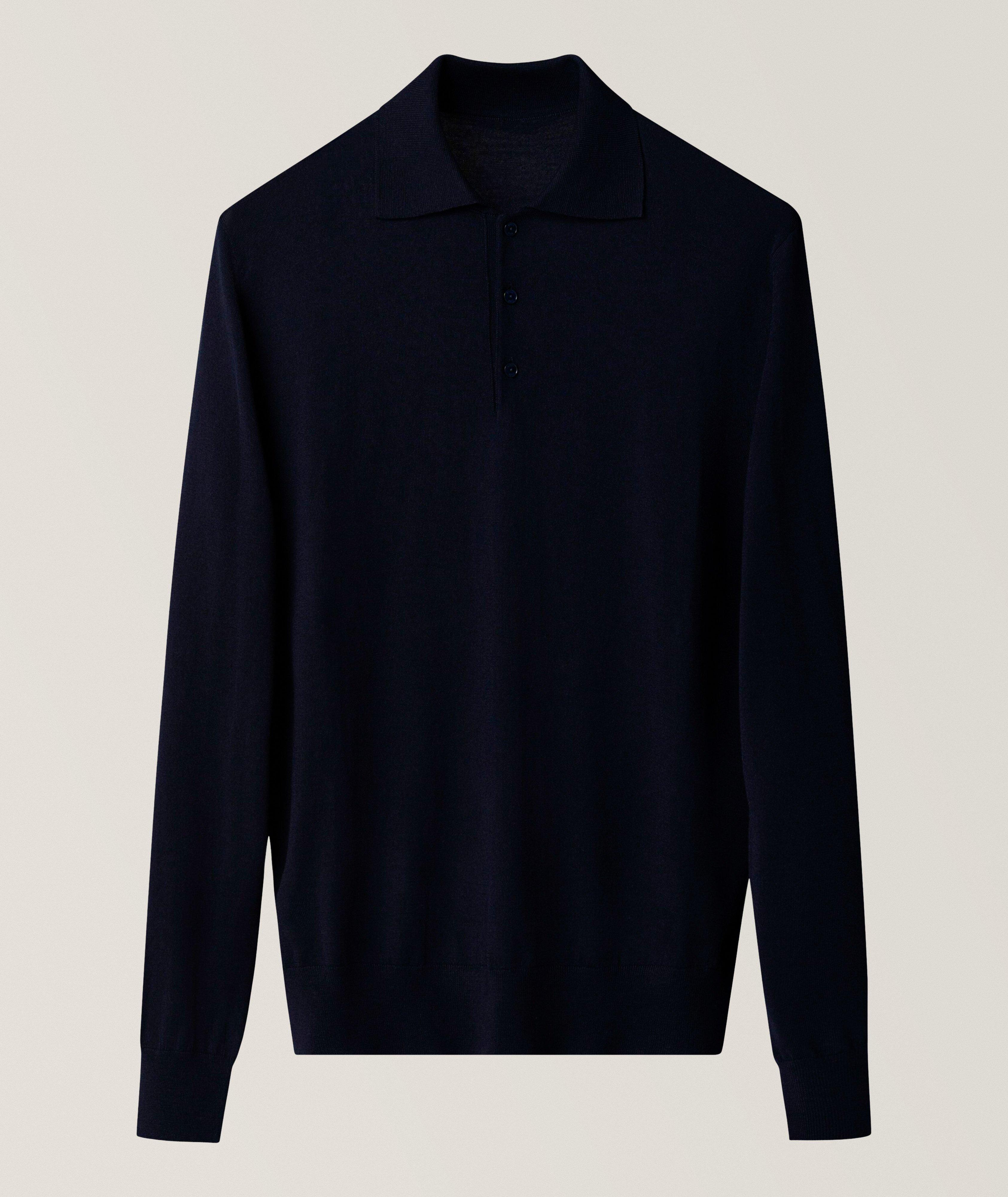 Extrafine Merino Wool Polo Sweater image 0