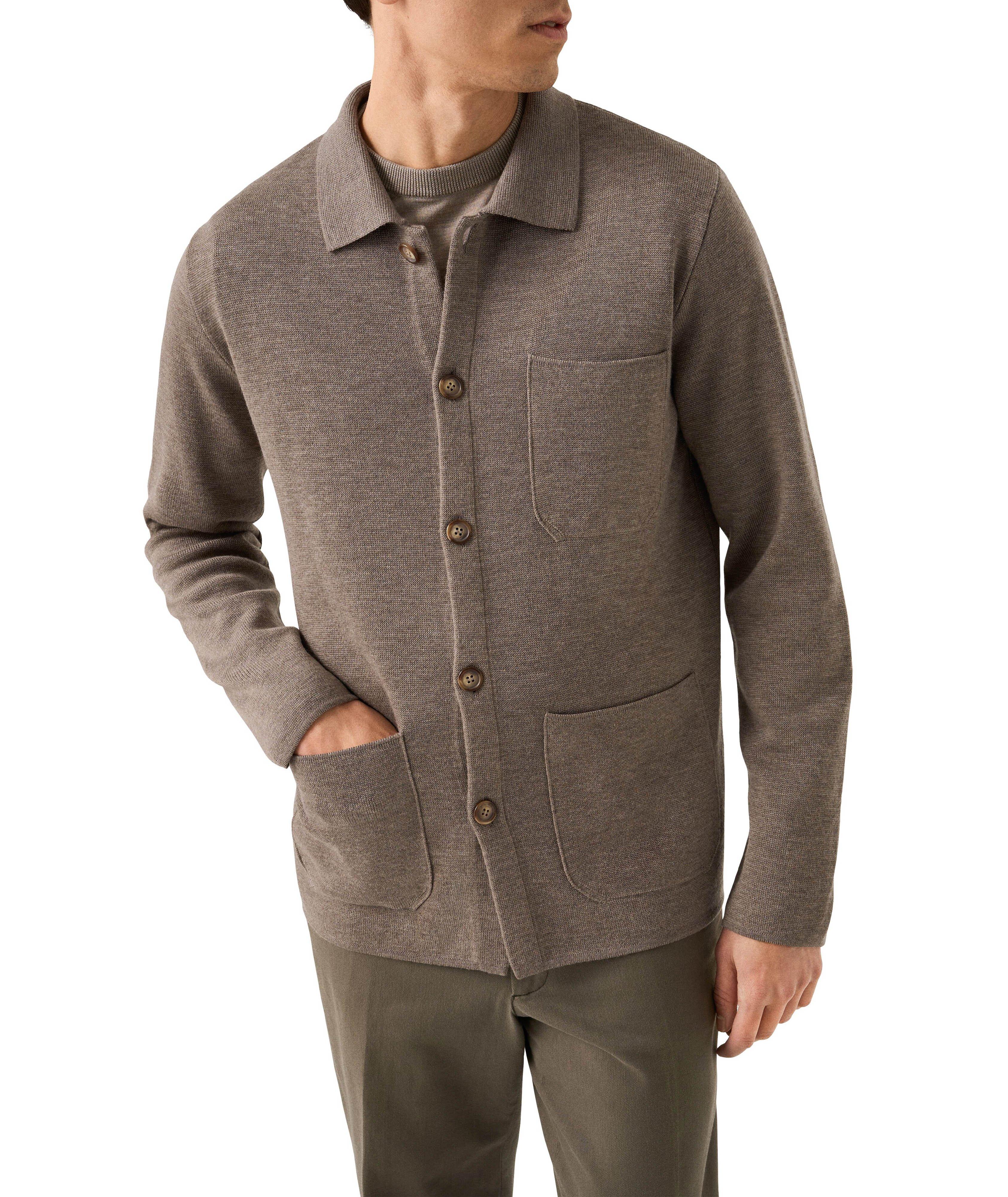 Merino Wool Milano Stitch Overshirt image 2