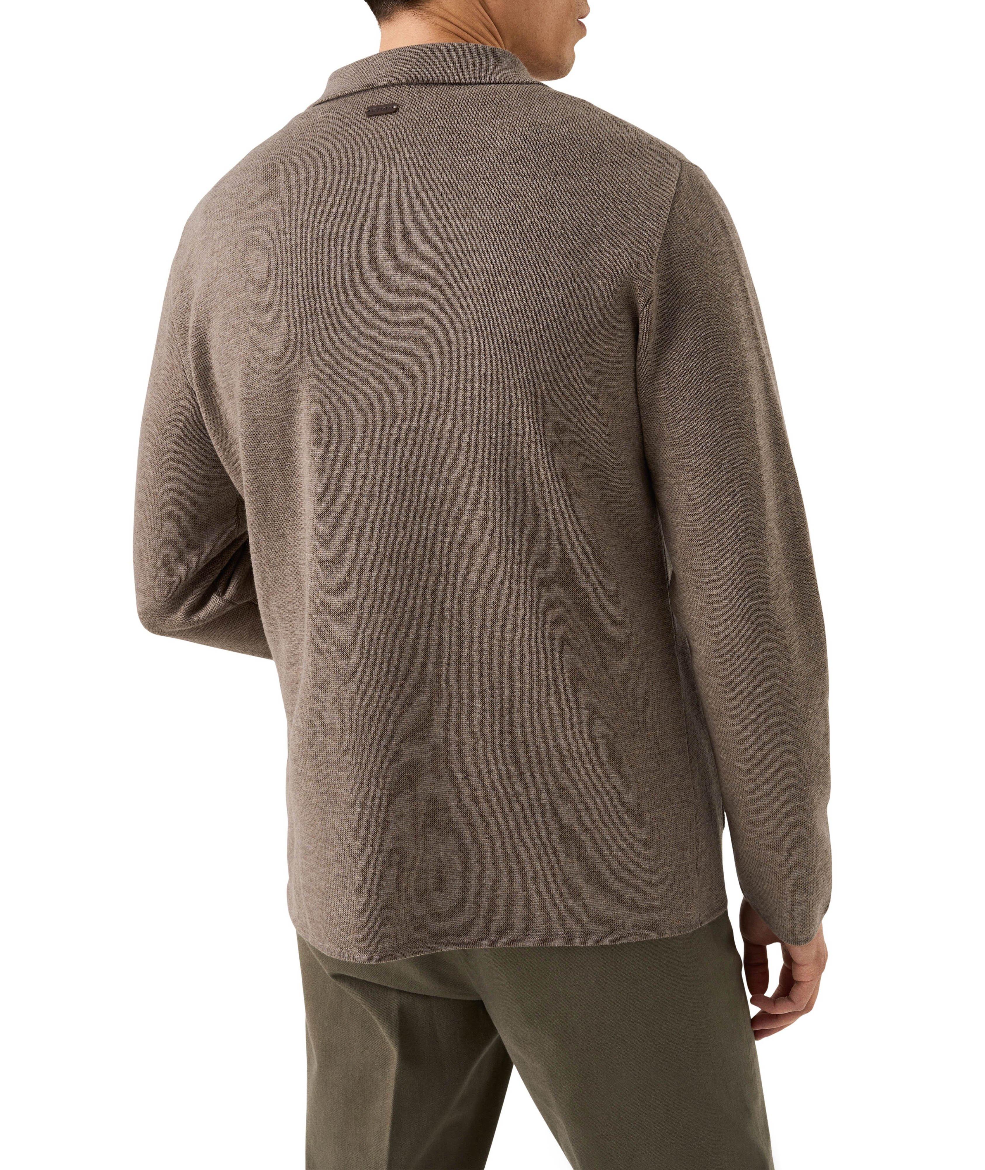 Merino Wool Milano Stitch Overshirt image 3