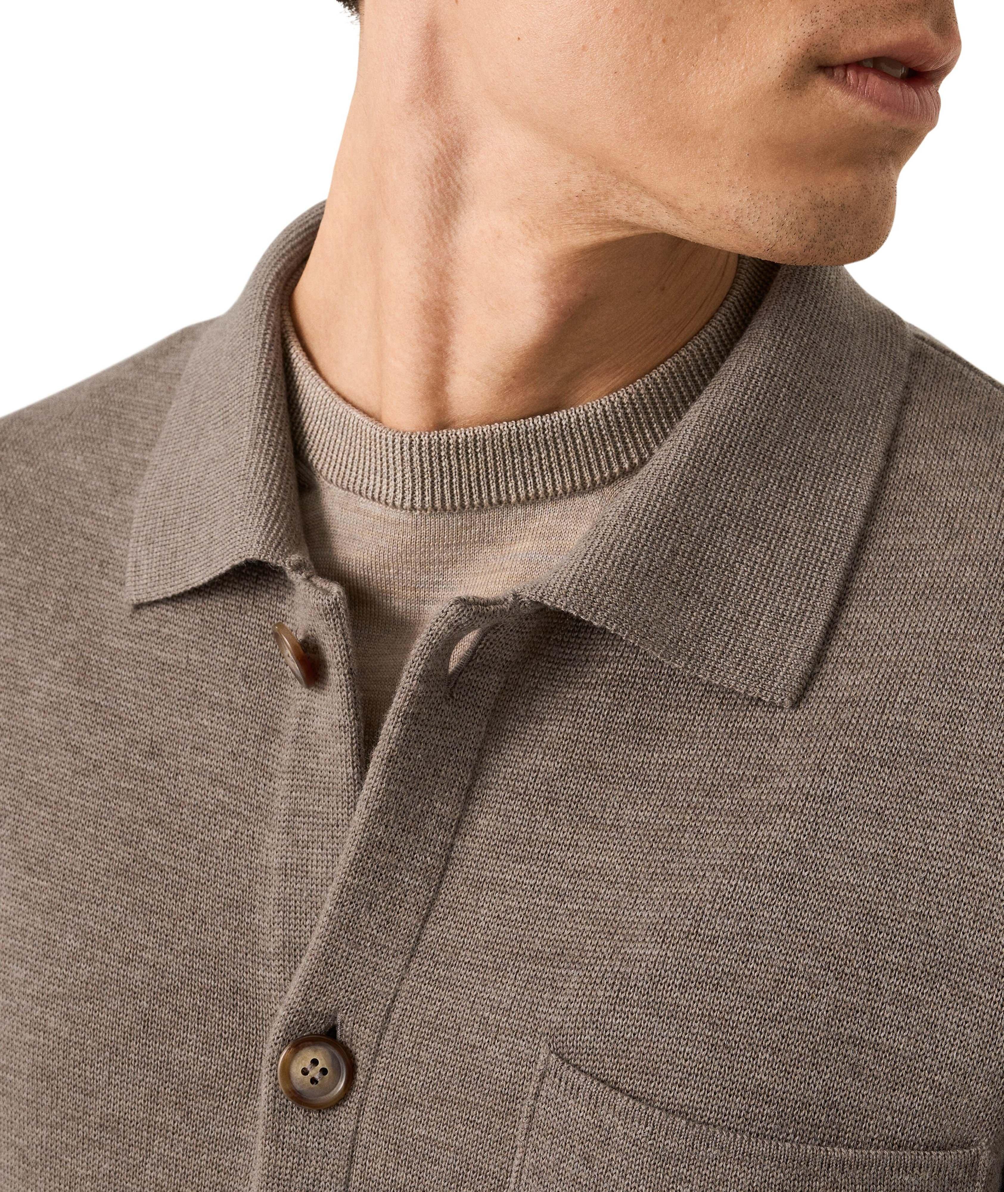 Merino Wool Milano Stitch Overshirt image 4