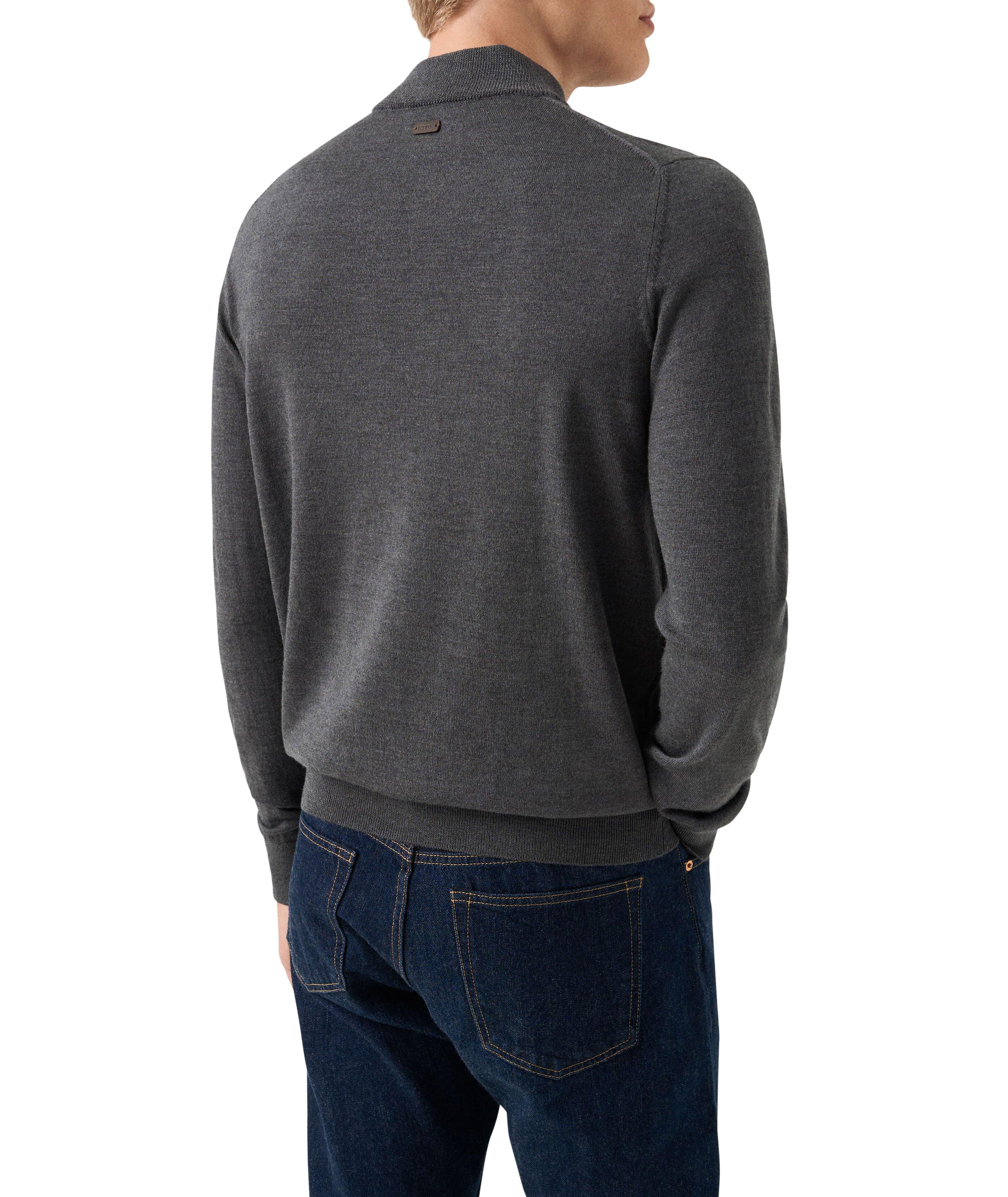 Pull en laine mérinos à fermeture éclair quart de longueur image 3