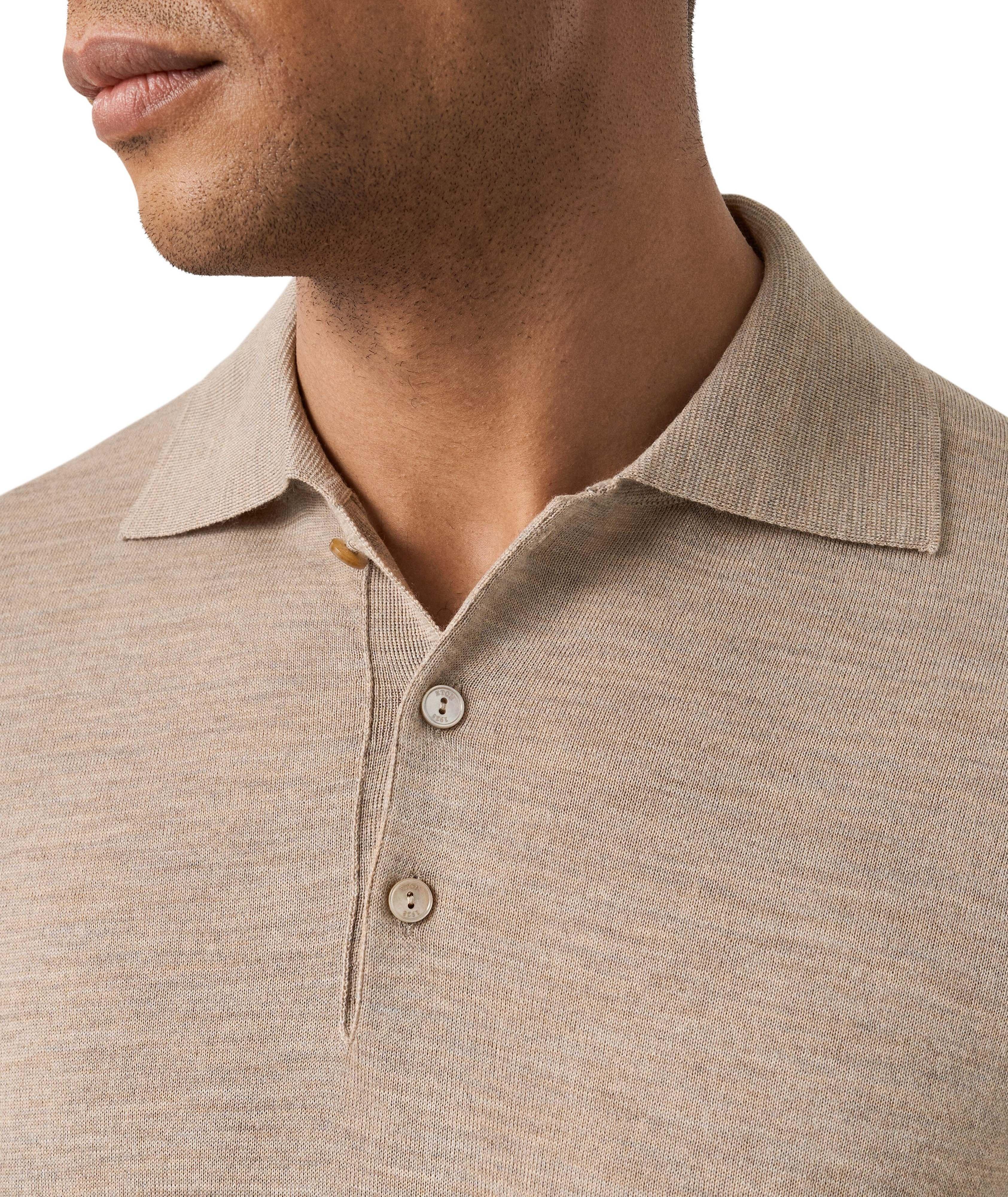 Extrafine Merino Wool Polo Sweater image 4