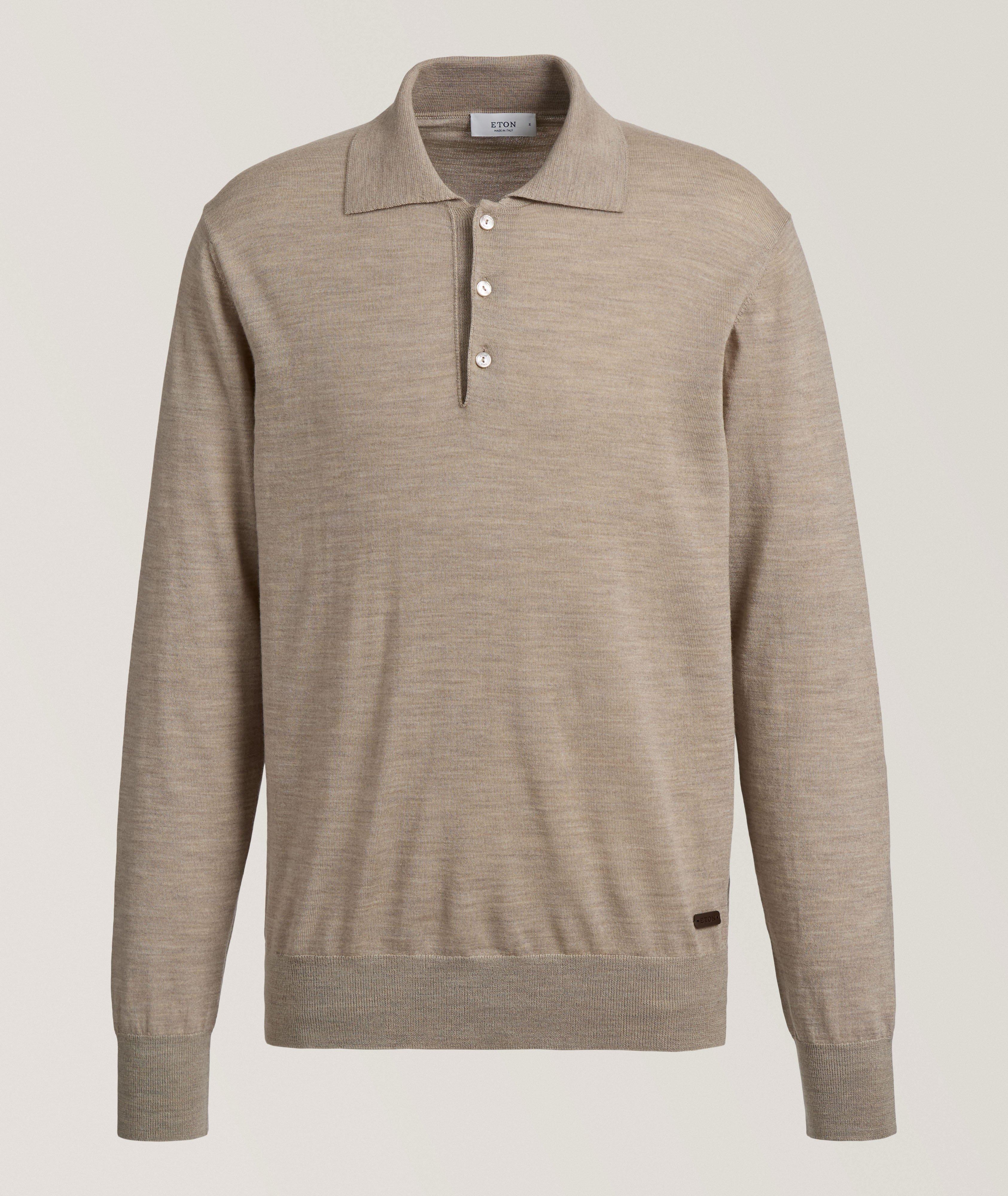 Extrafine Merino Wool Polo Sweater image 0