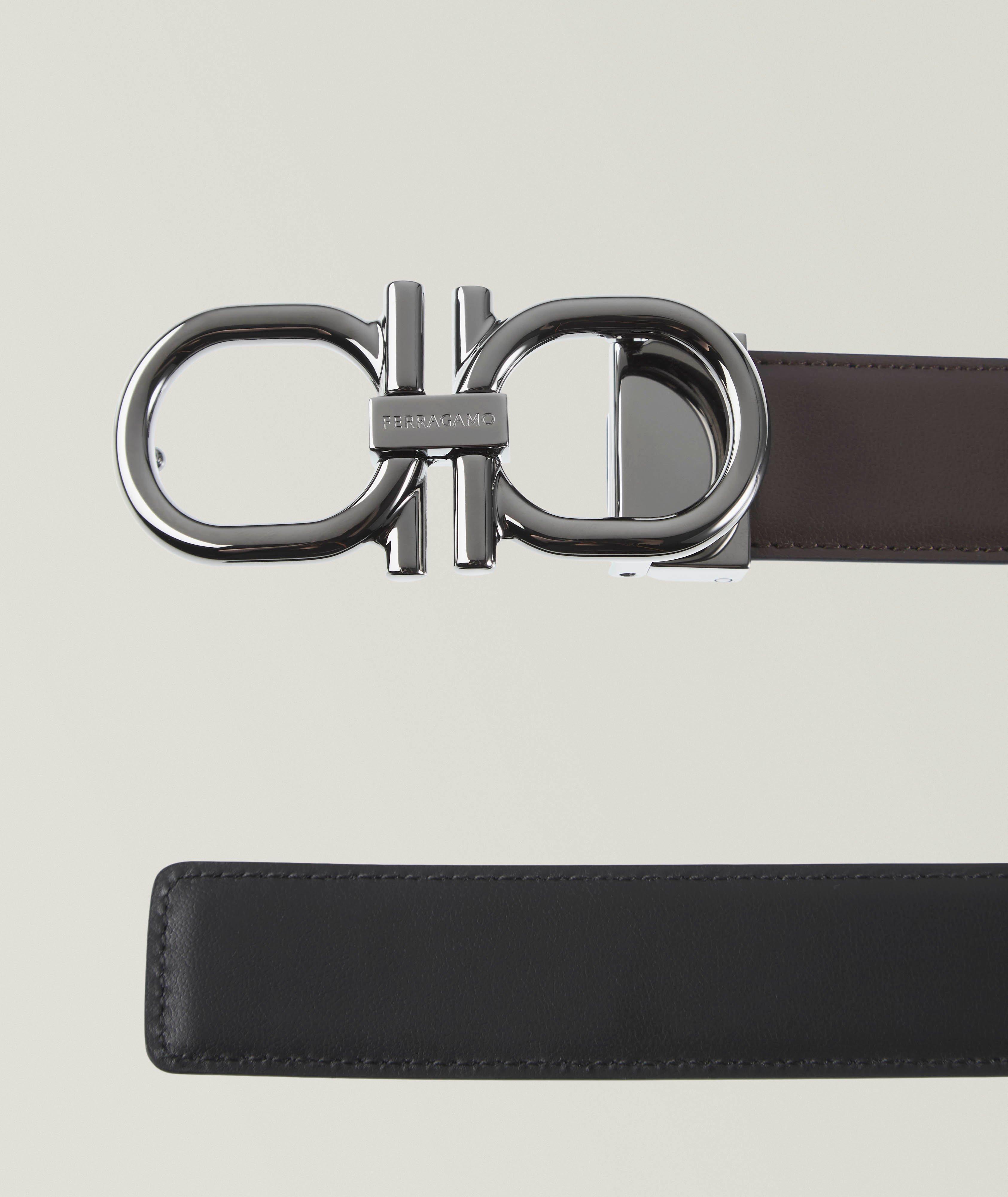Ceinture réversible en cuir à double boucle Gancini image 1