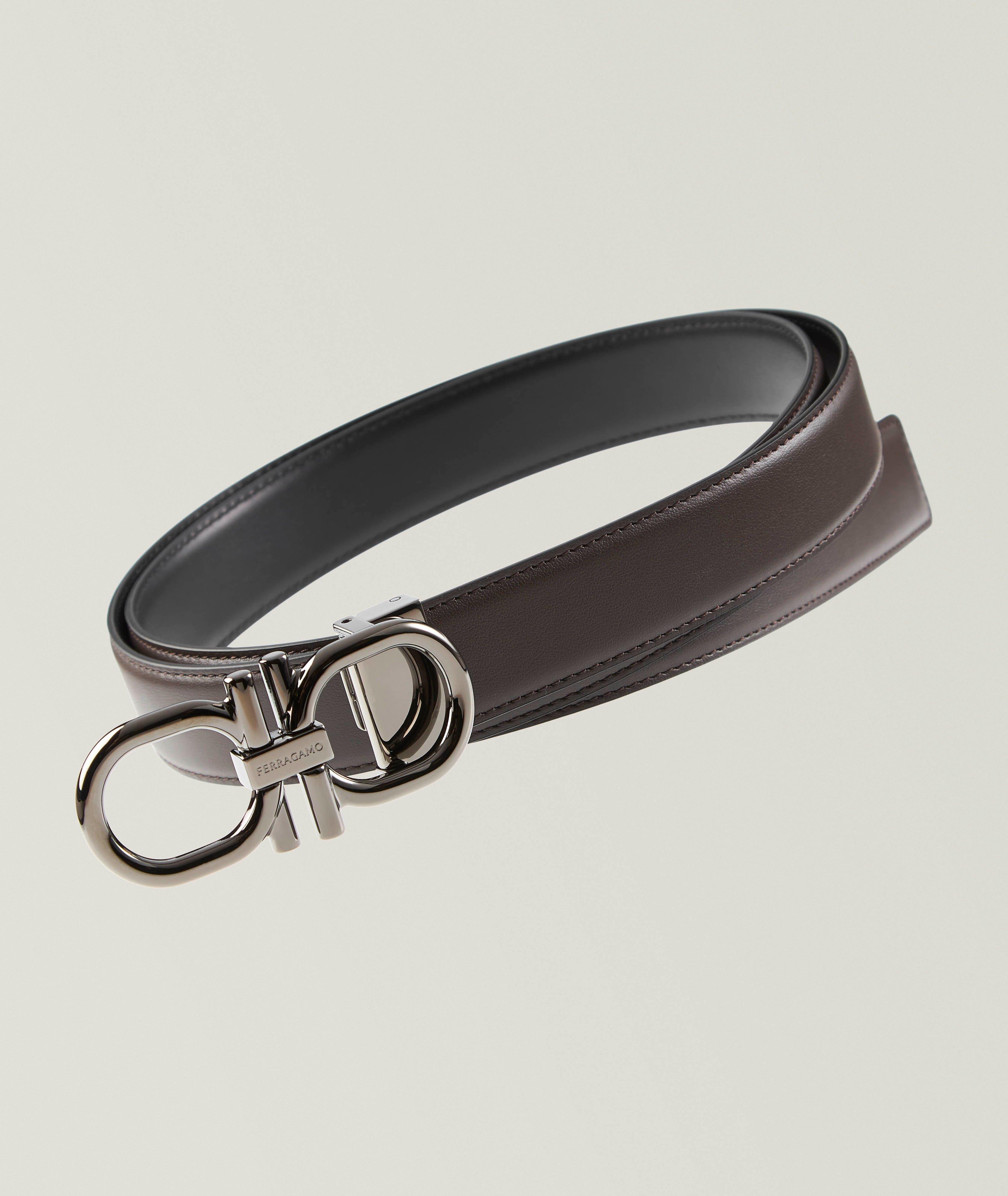 Ceinture réversible en cuir à double boucle Gancini image 0