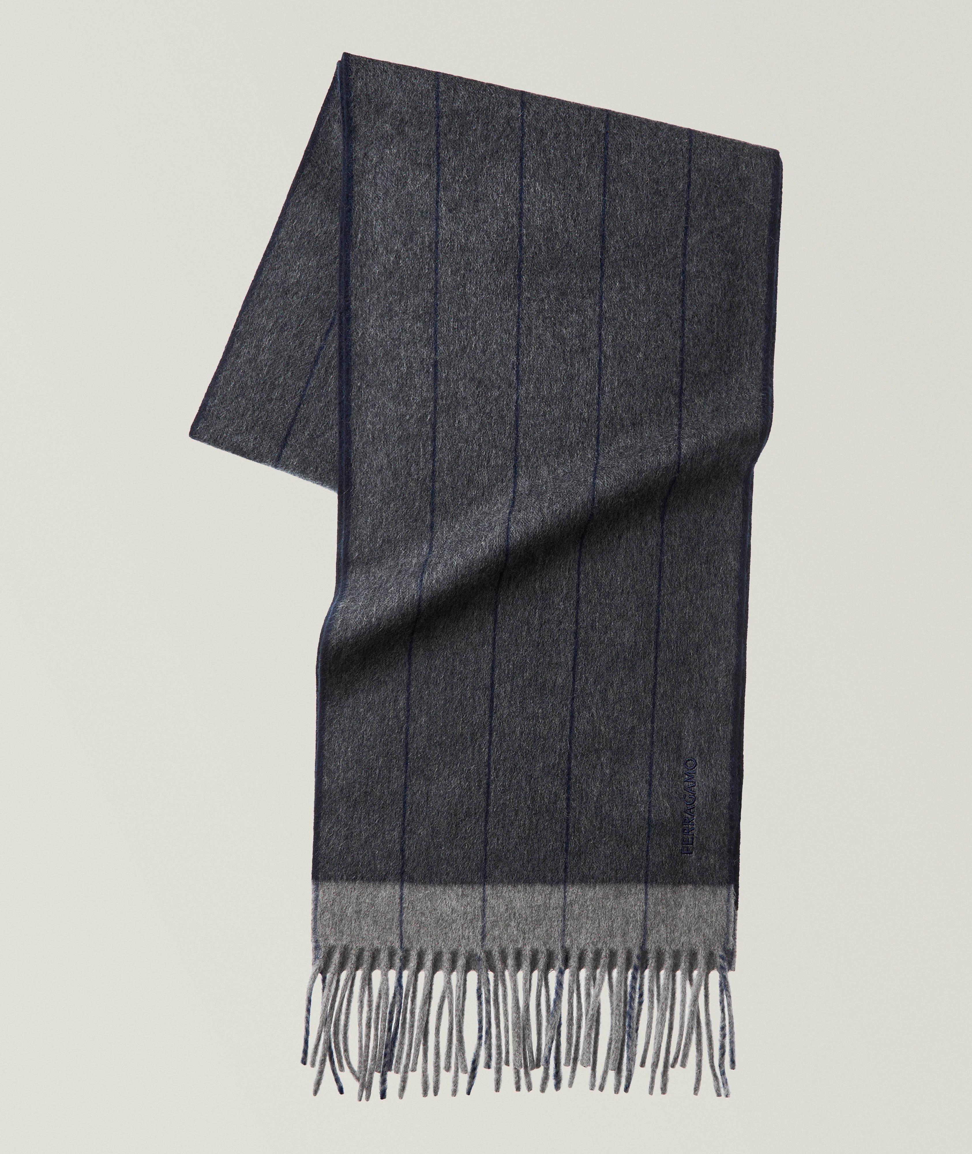 Stripe Fringed Wool-Cashmere Scarf image 0