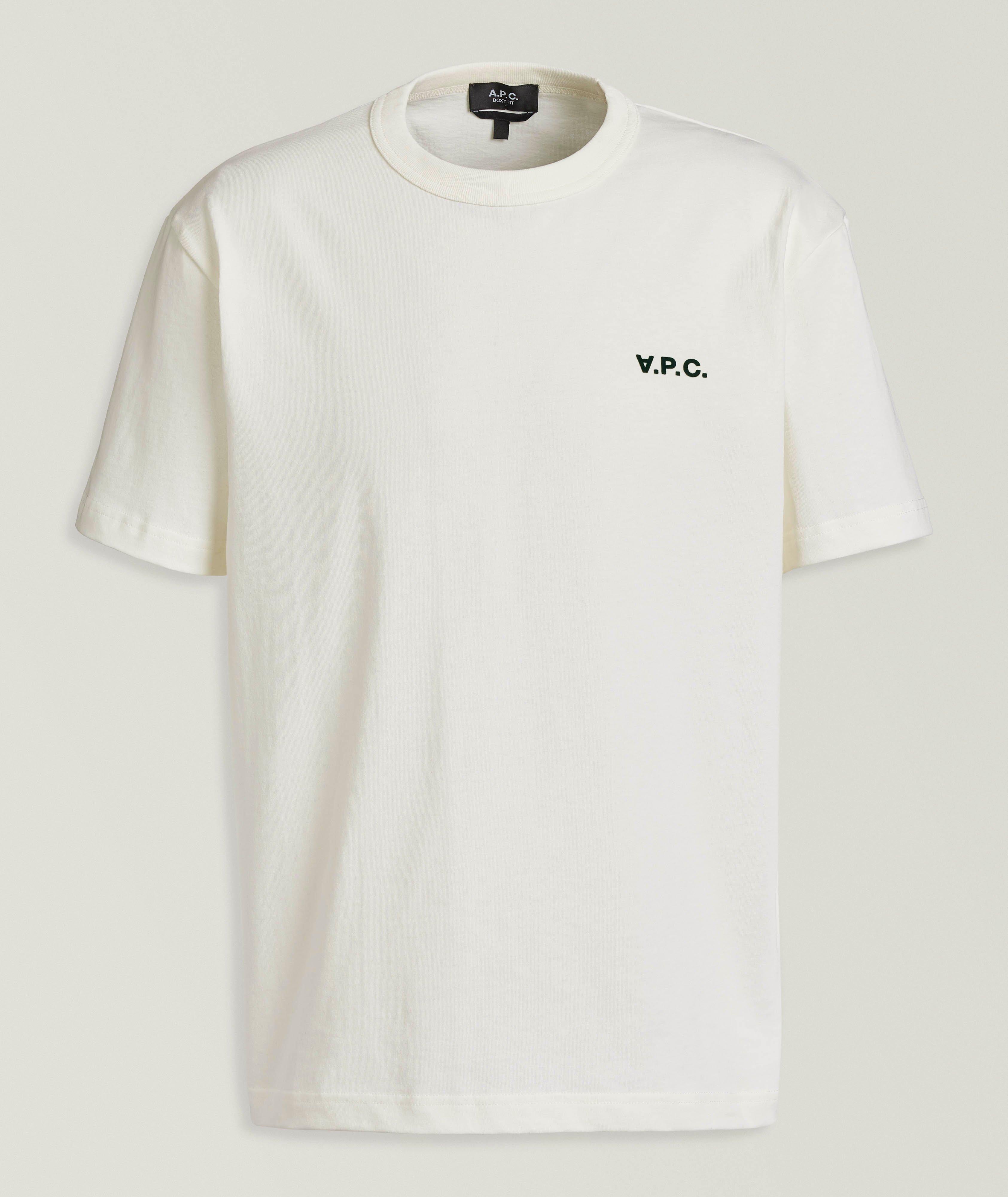 T-shirt en coton de coupe carrée avec logo image 0