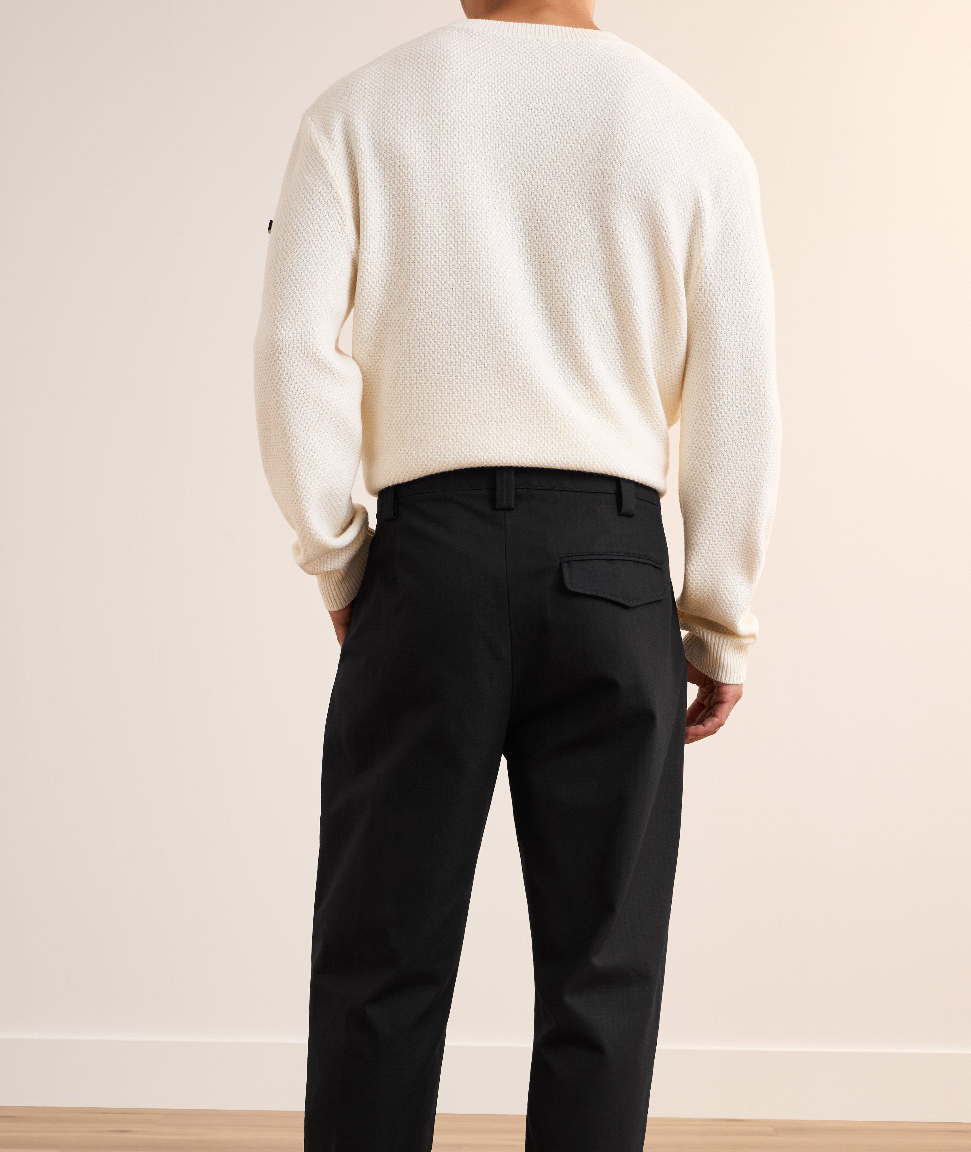 Renato Herringbone Pleated Chino Pants image 2