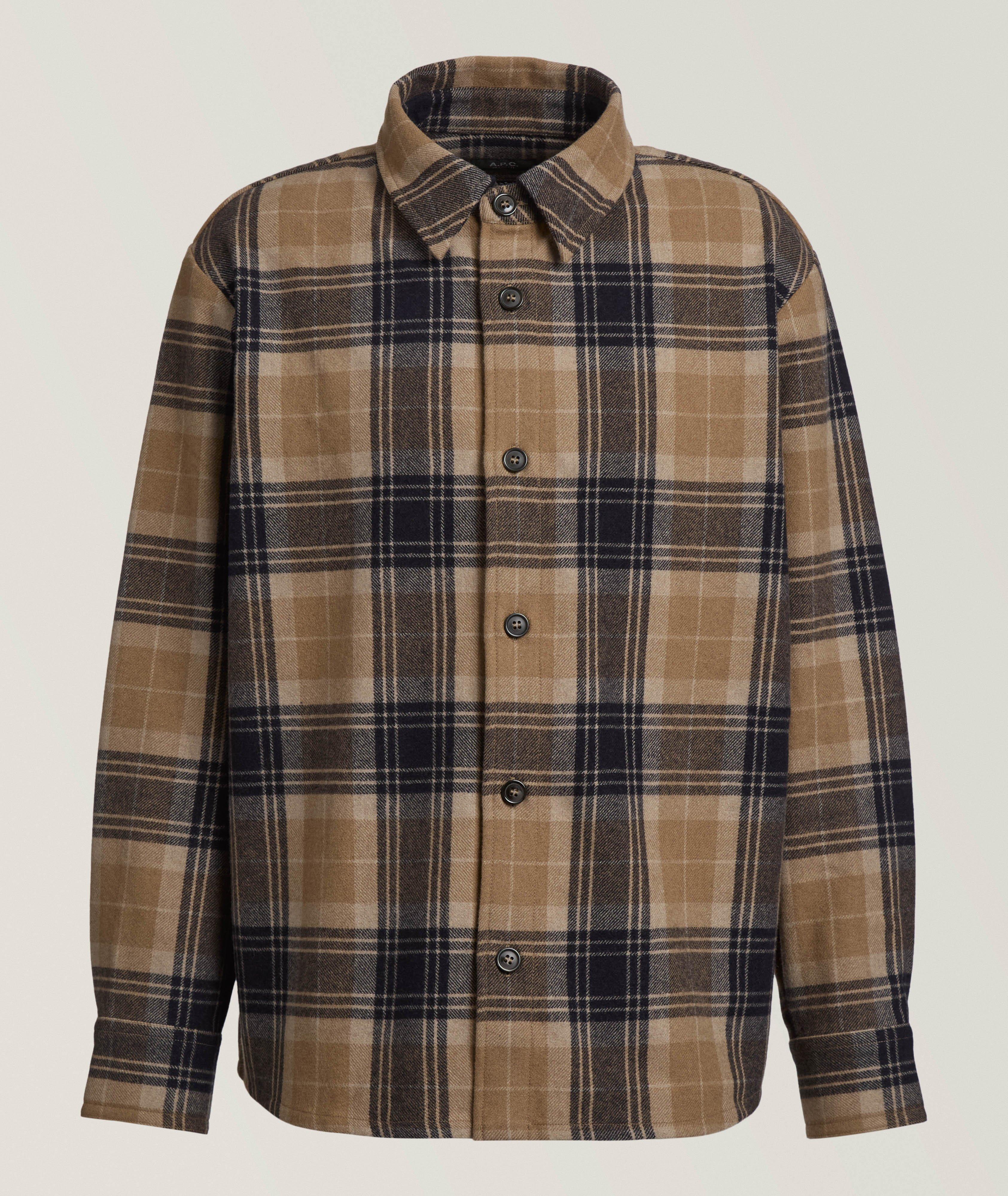 Plaid Wool-Blend Overshirt image 0