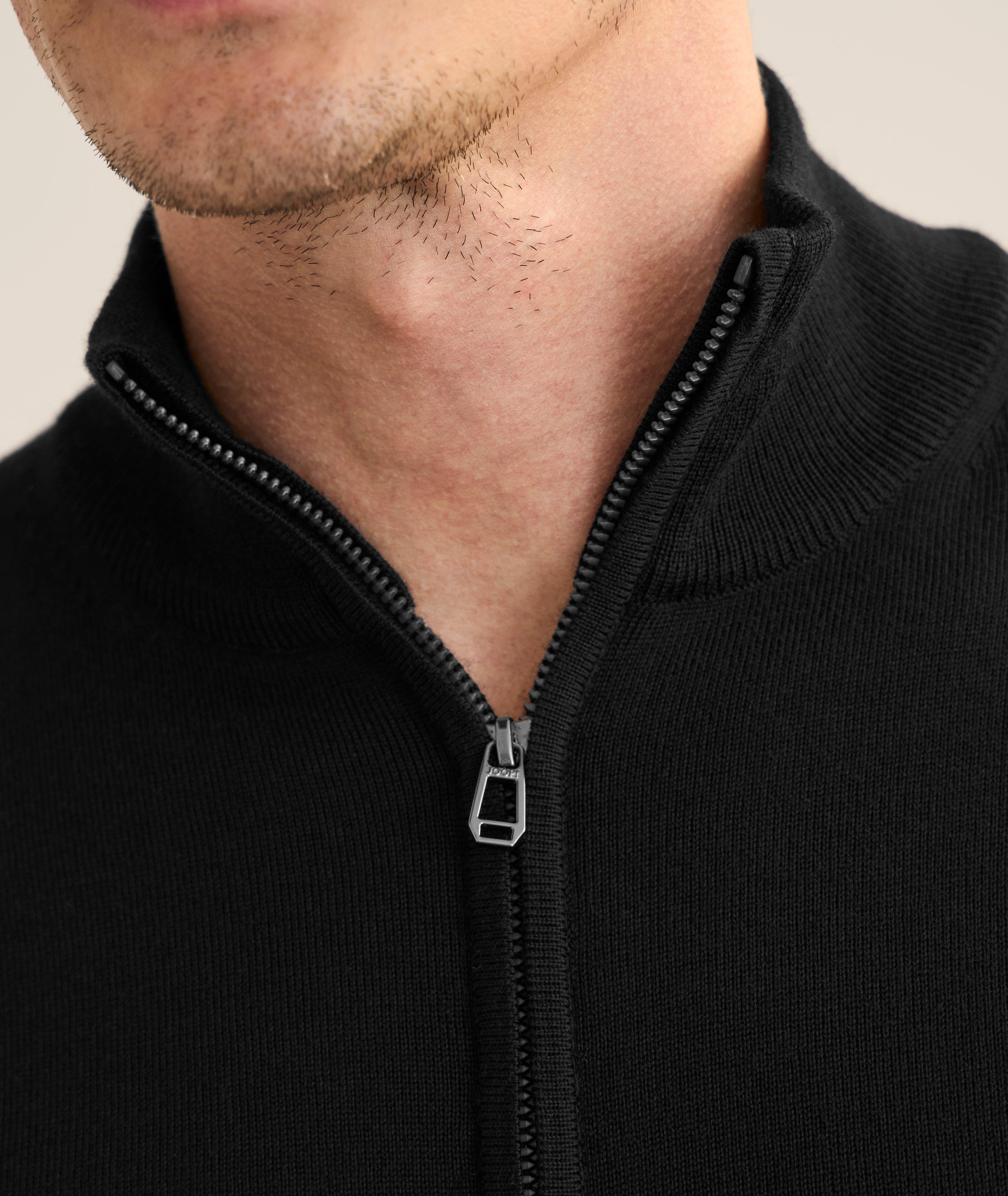Merino Wool Full-Zipper Cardigan image 3