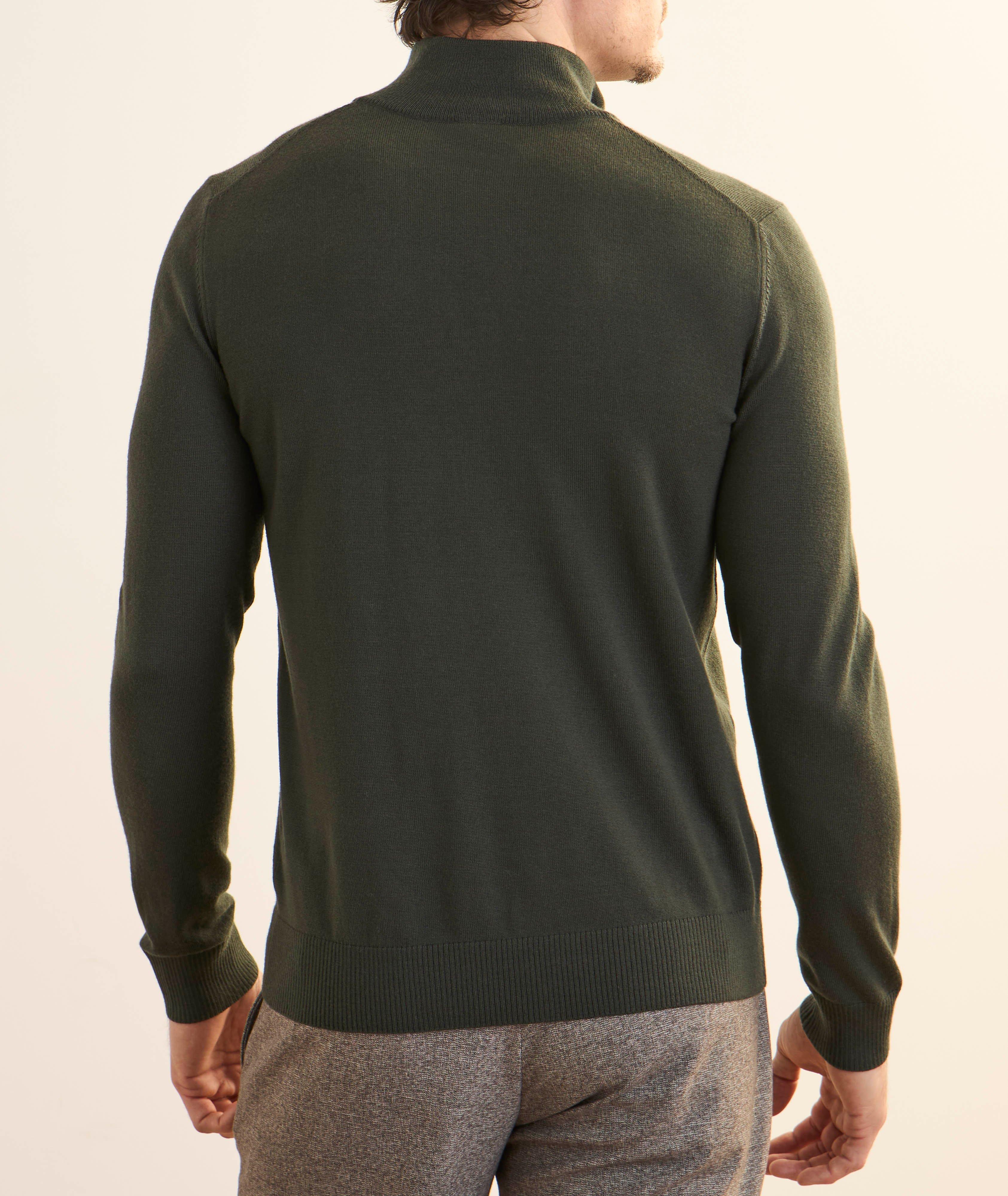 Pull en laine mérinos à glissière partielle image 2