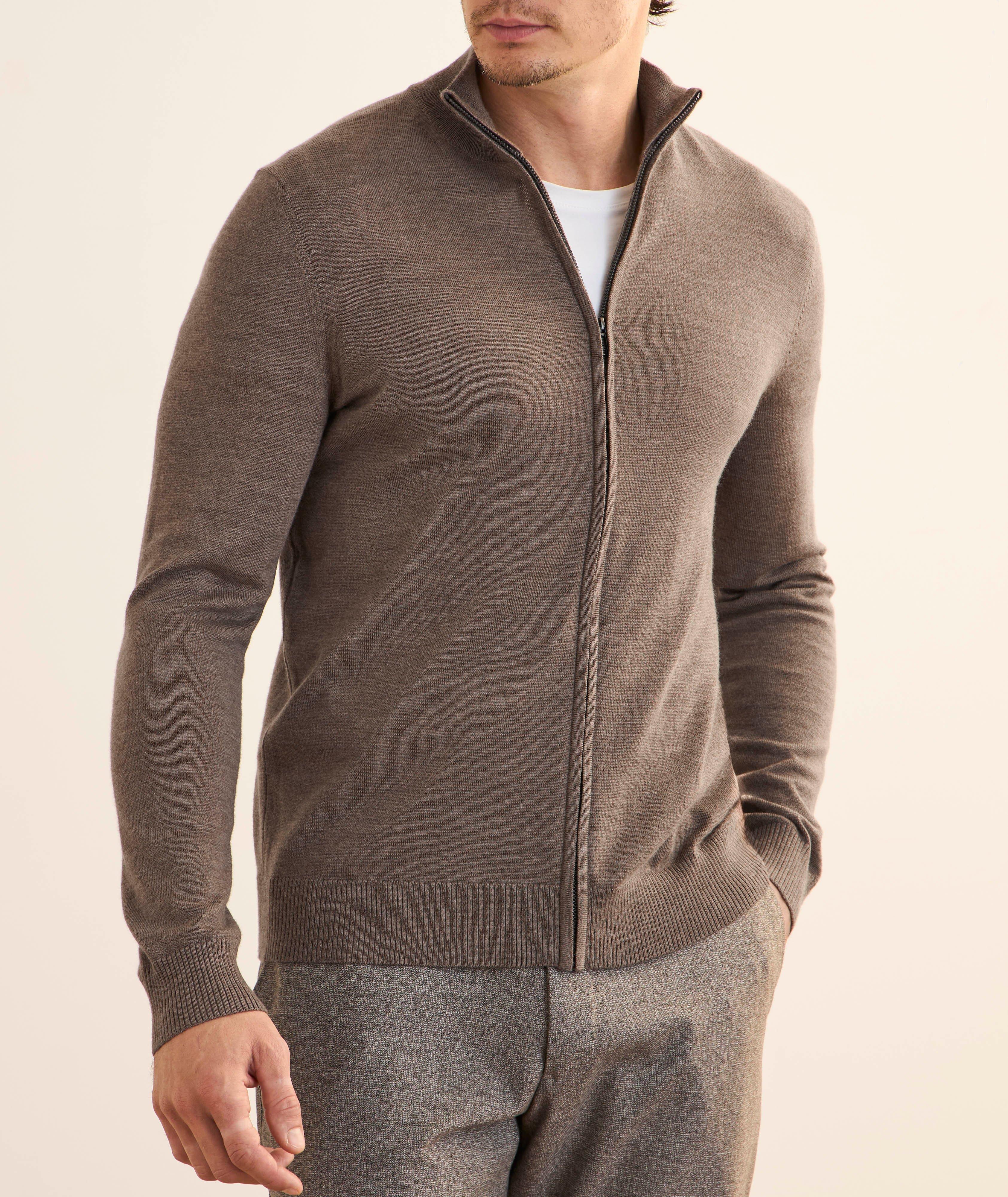 Merino Wool Full-Zip Cardigan  image 2