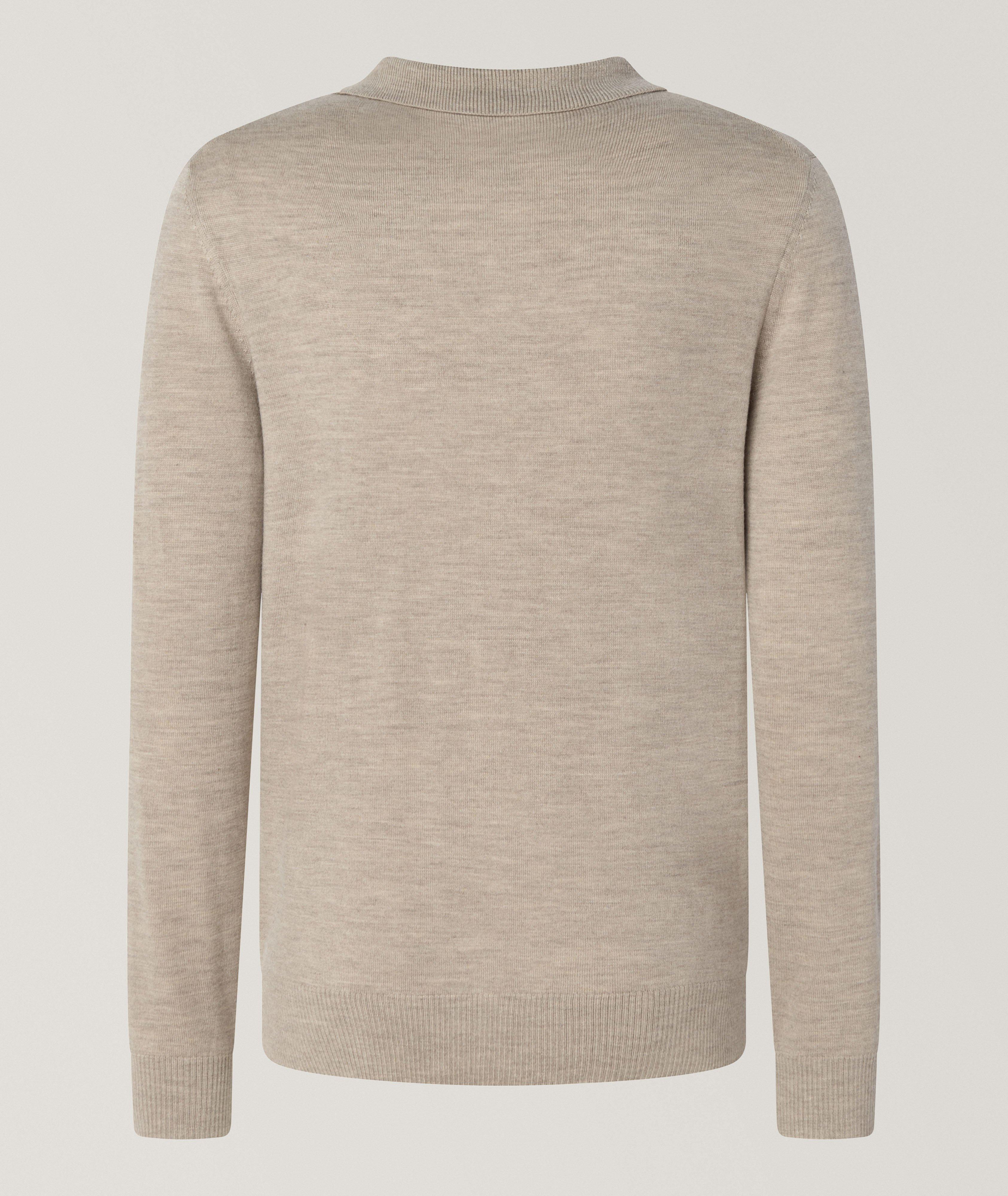 Wool Quarter-Zip Polo Sweater  image 1