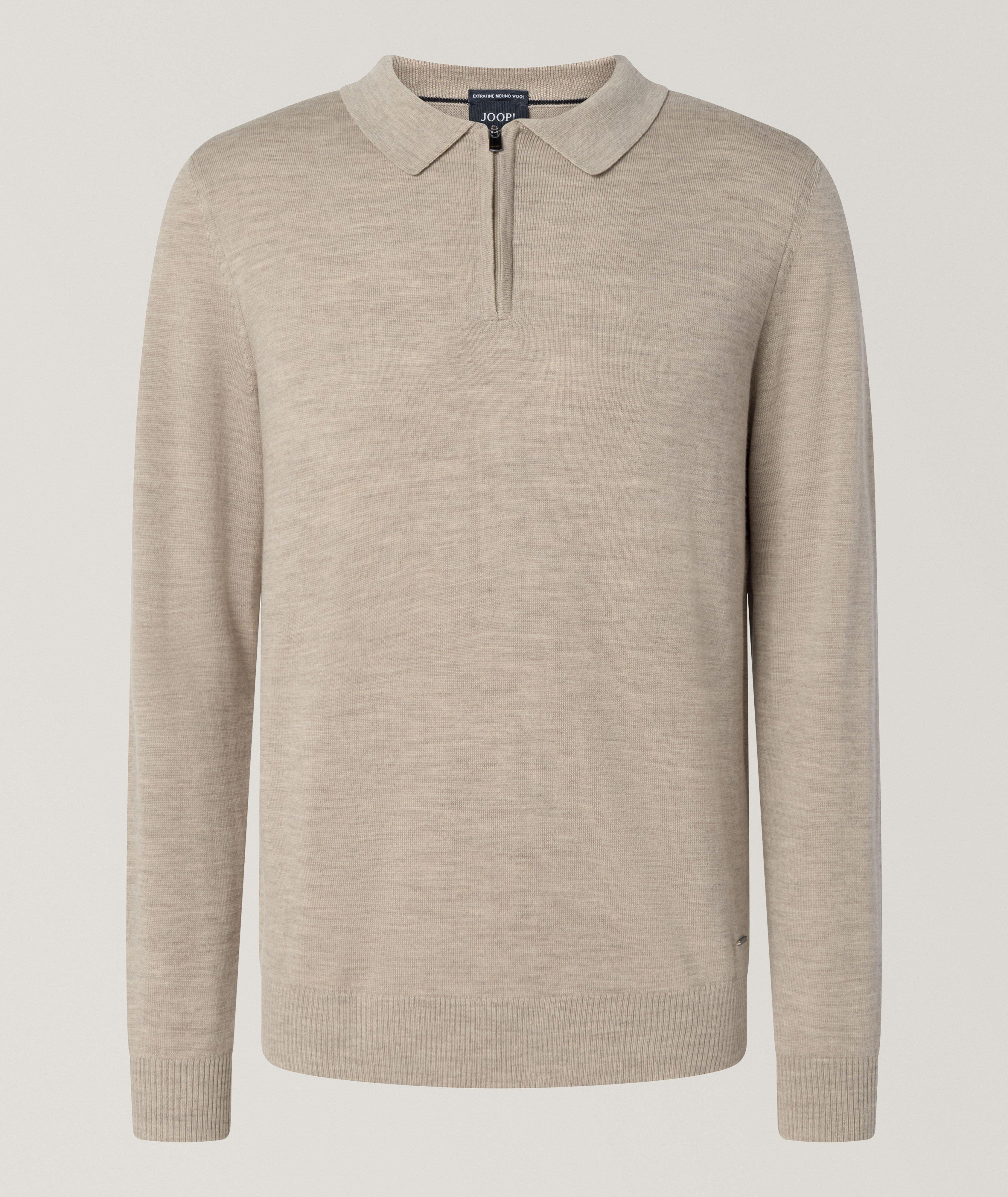 Wool Quarter-Zip Polo Sweater  image 0