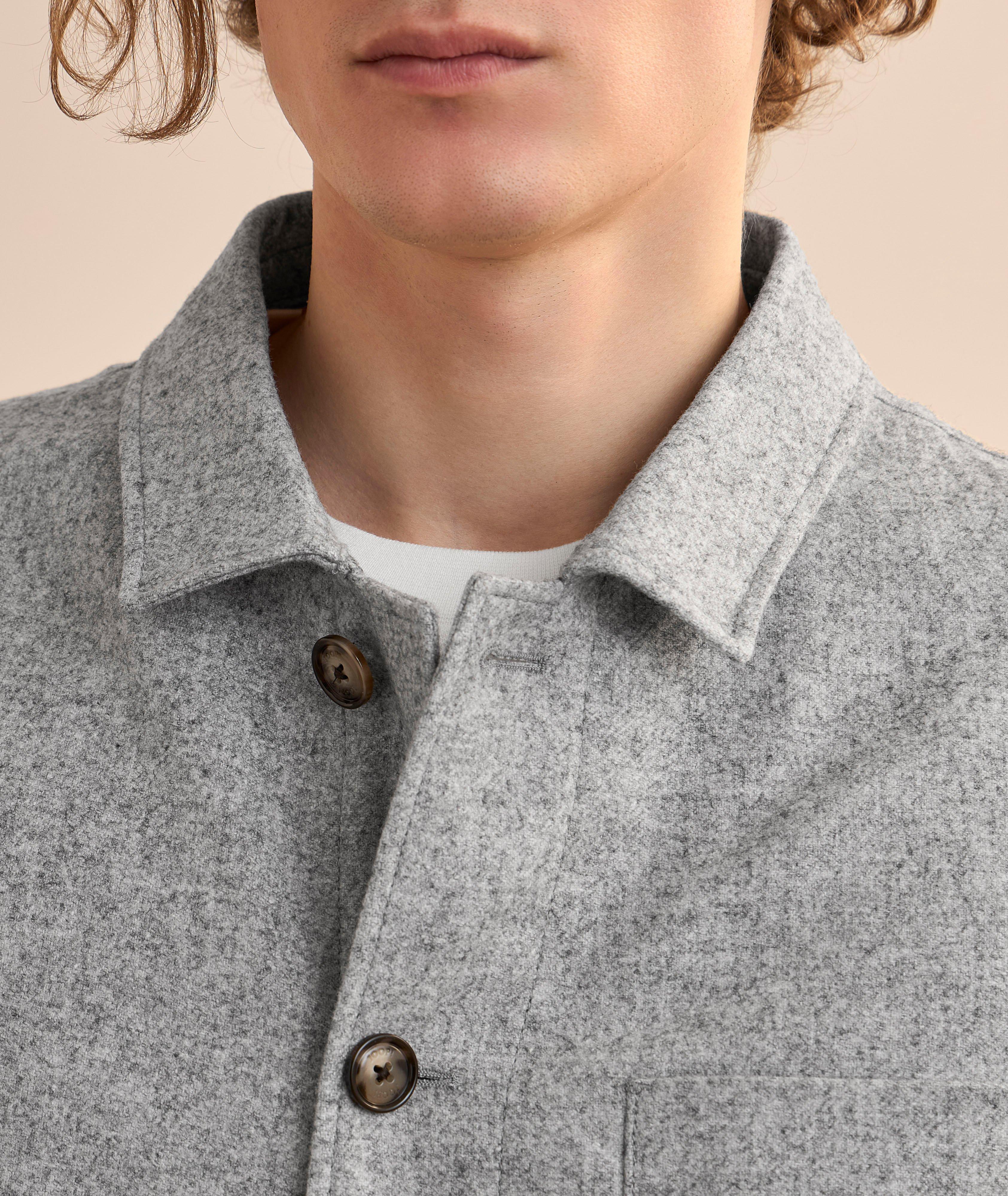 Marled Wool Overshirt image 4