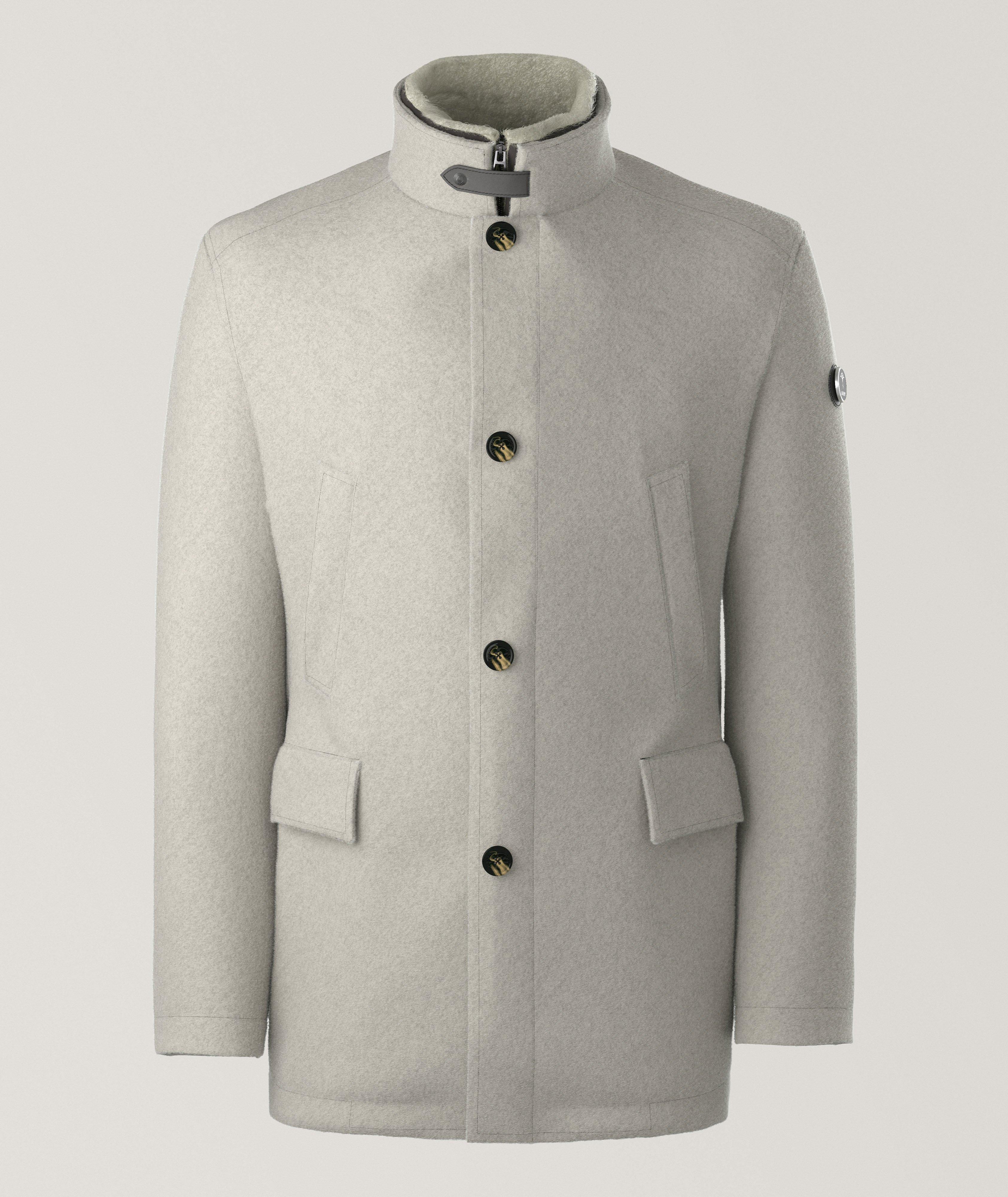 Manteau Gary en mélange laine à empiècement image 0