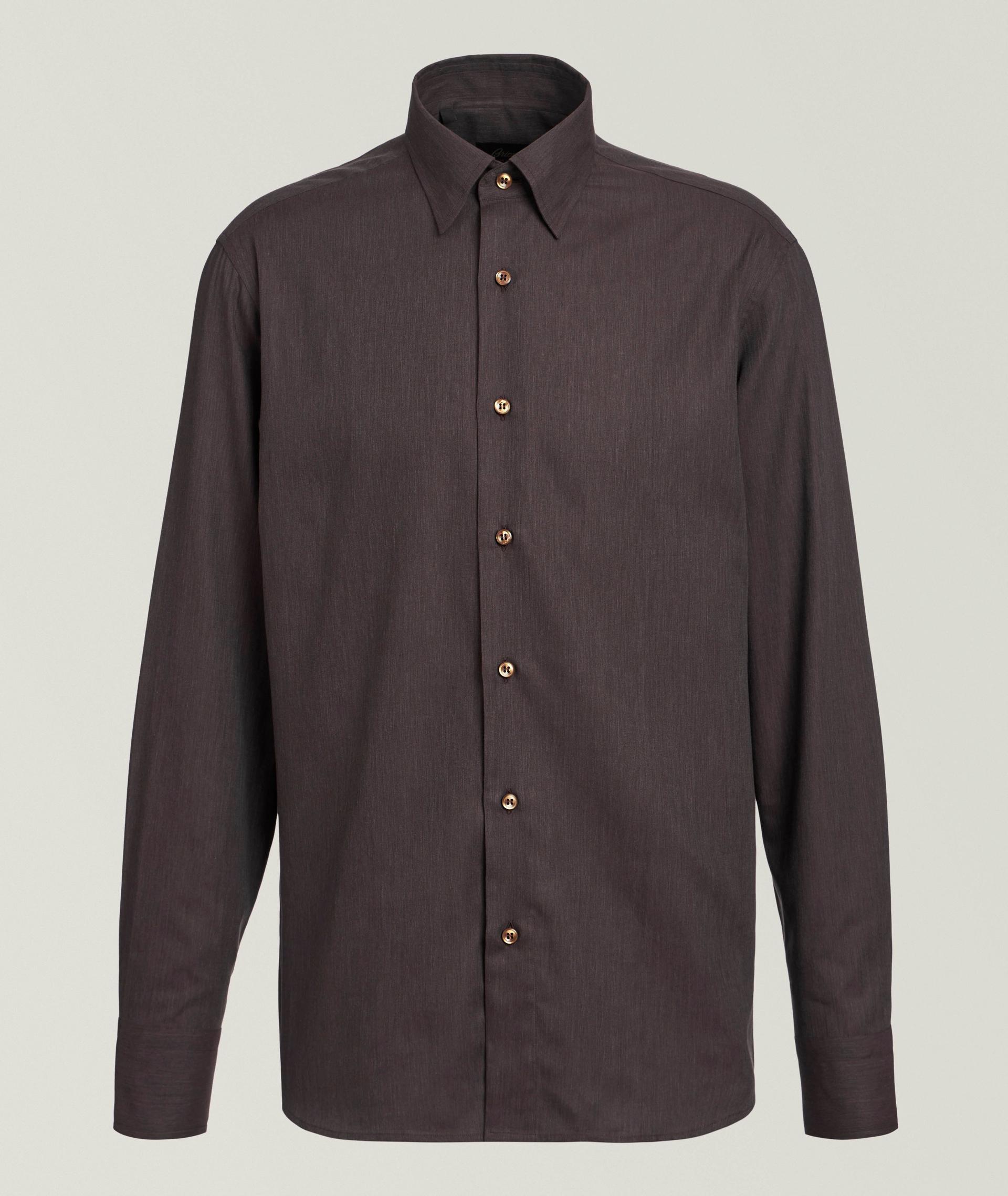 Chemise en coton brossé à chevrons image 0