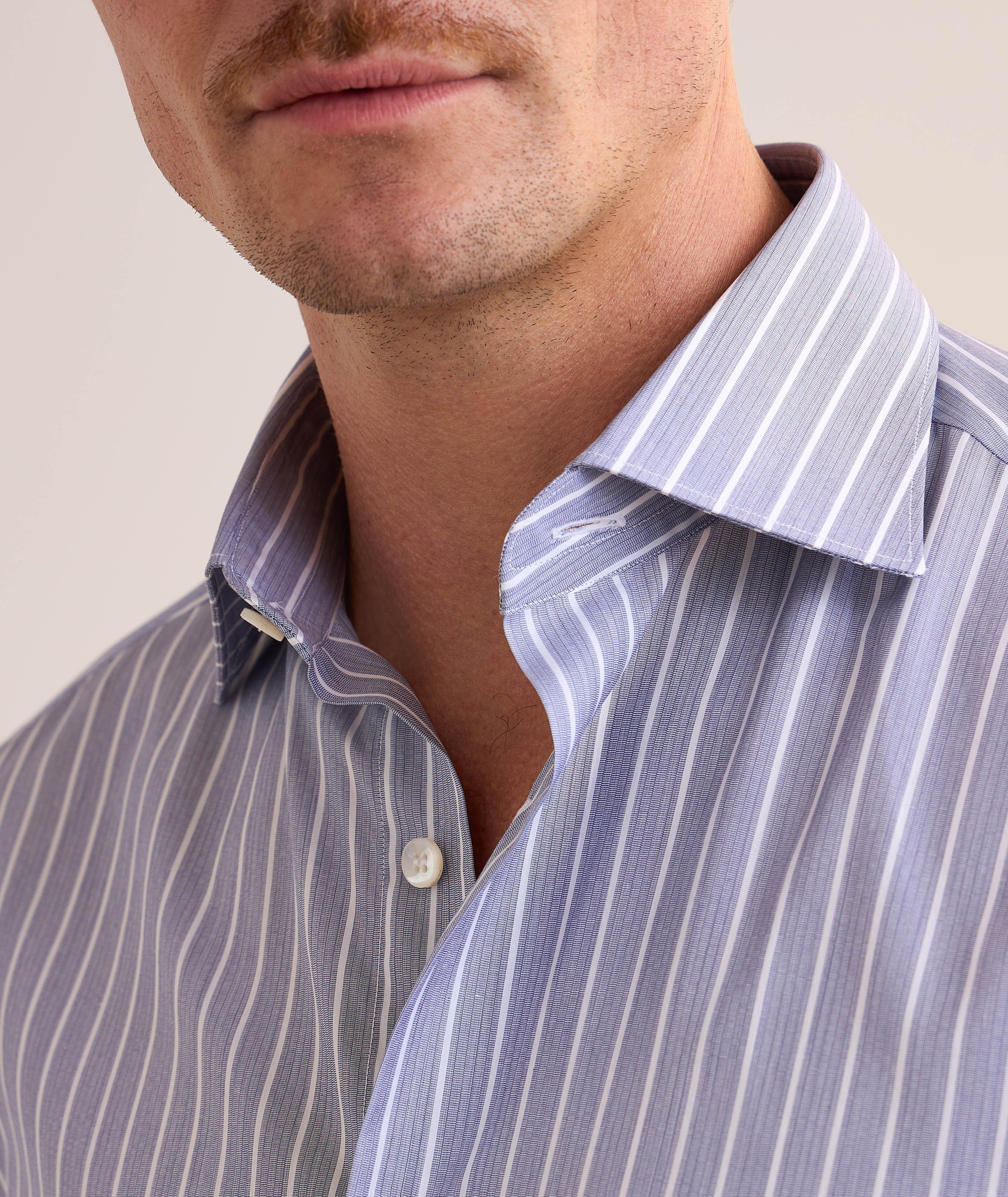 Chemise habillée en coton à rayures image 3