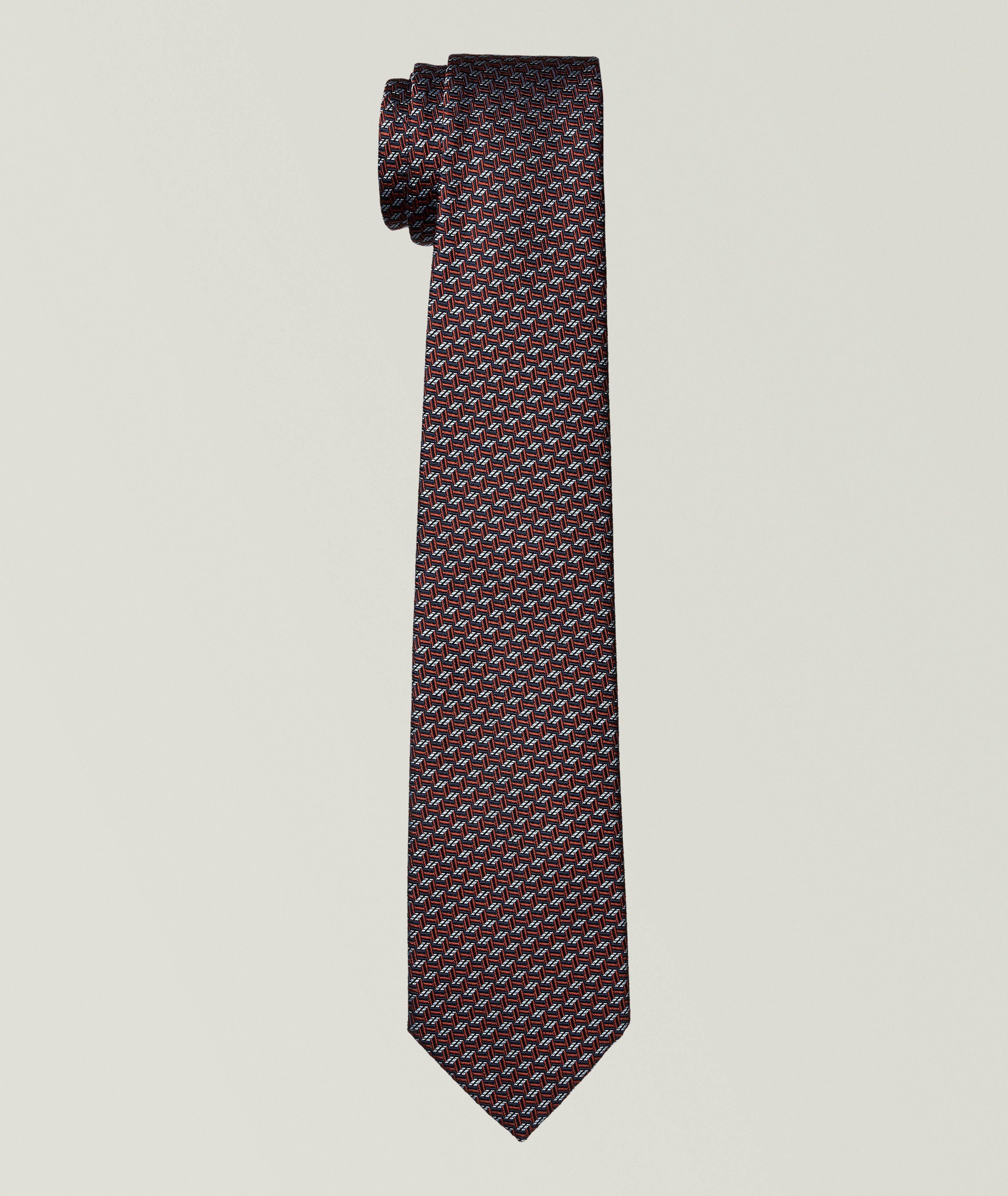 Textured Neat Silk Tie image 0