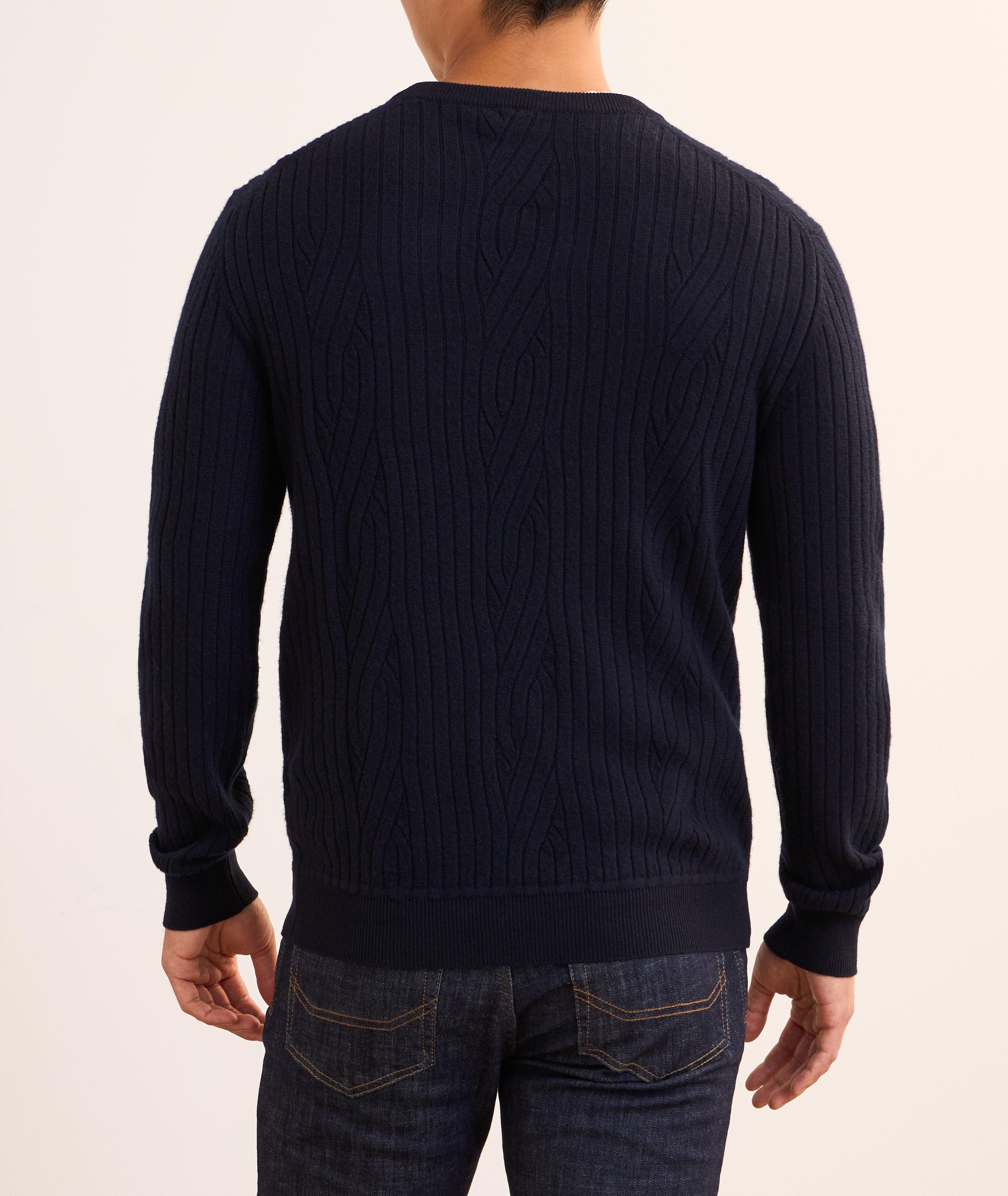 Pull en tricot côtelé de laine et de cachemire image 2
