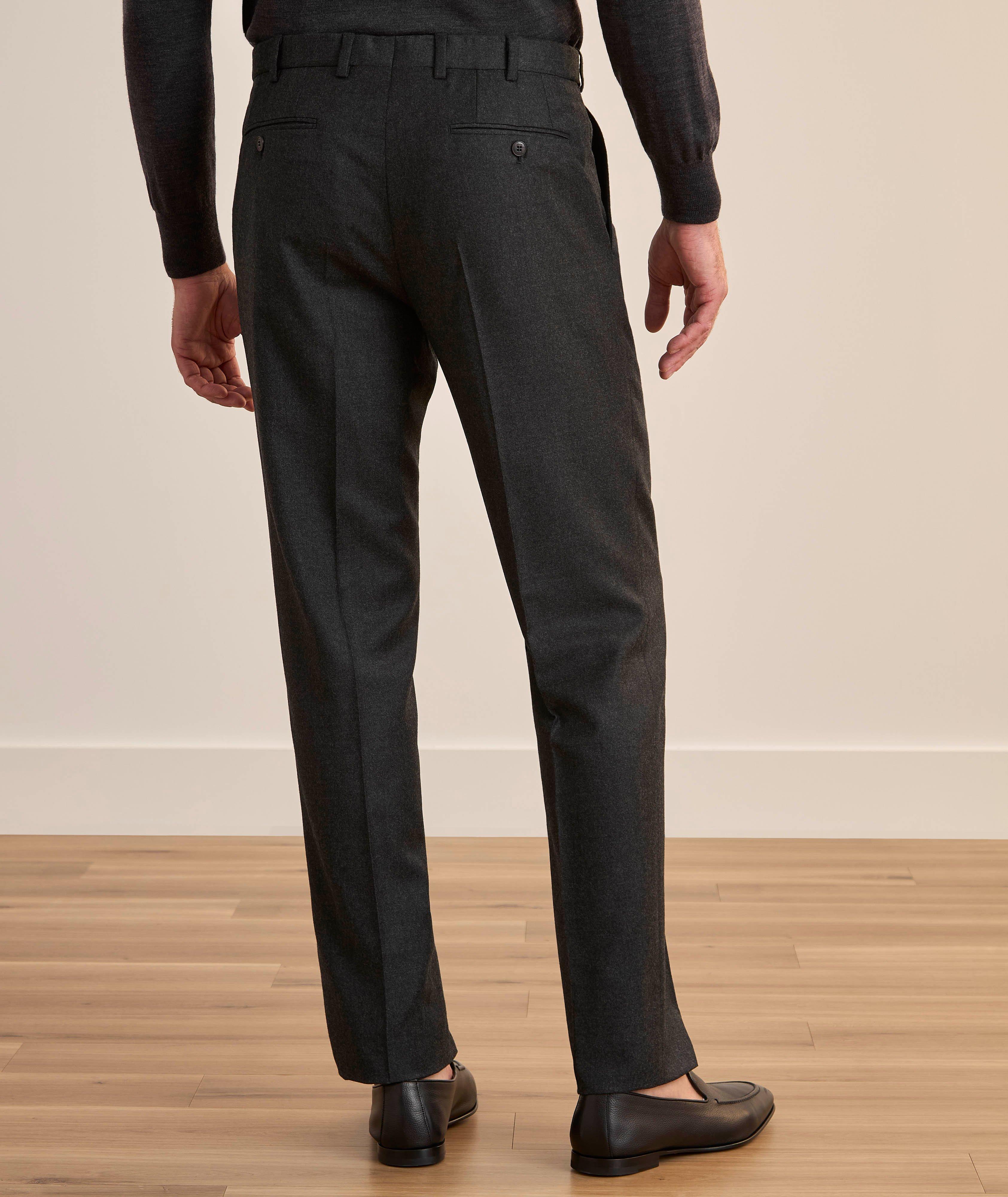 Flat Front Wool Flannel Dress Pants  image 2