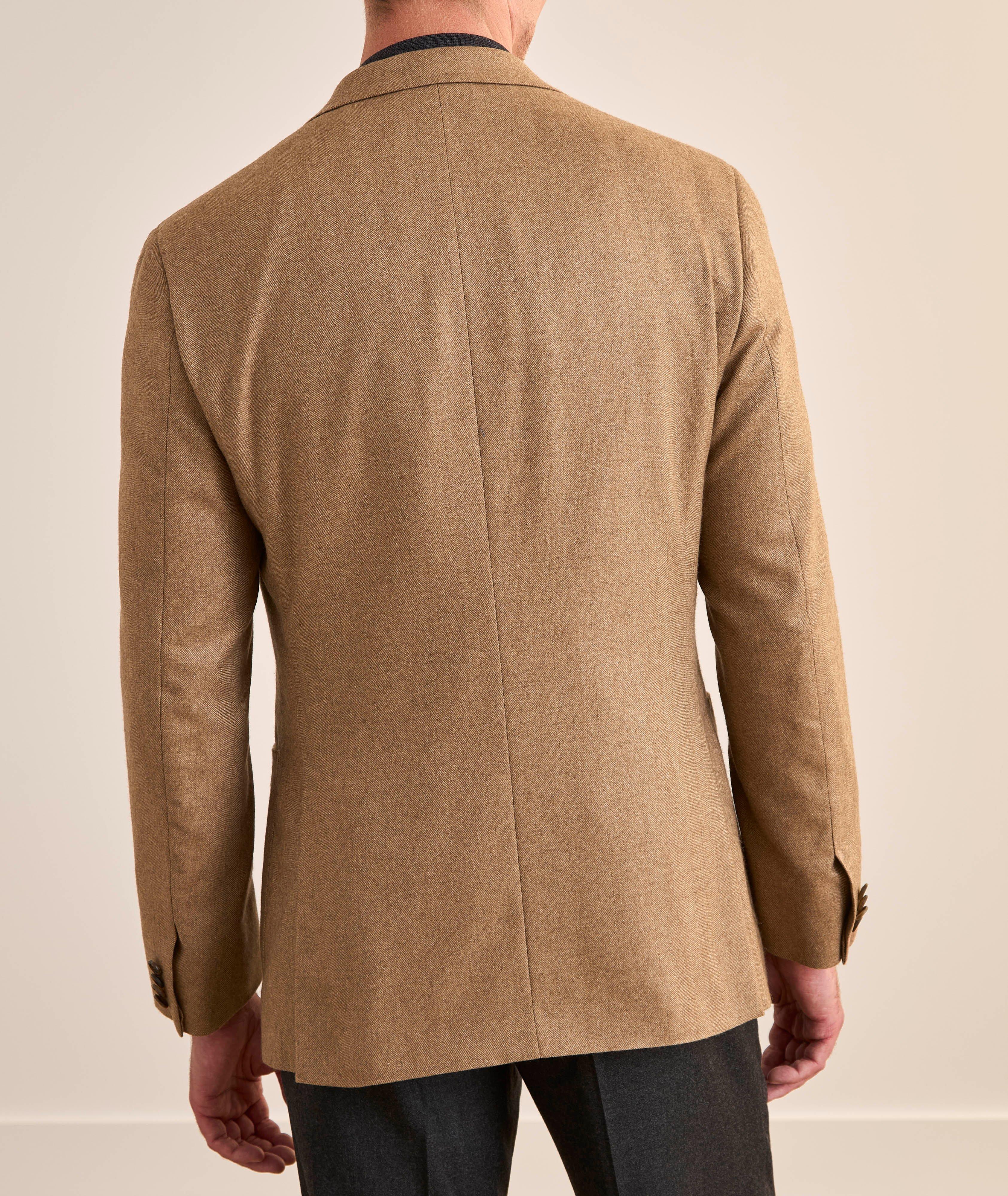 Amalfi Herringbone Silk-Cashmere Sport Jacket image 2