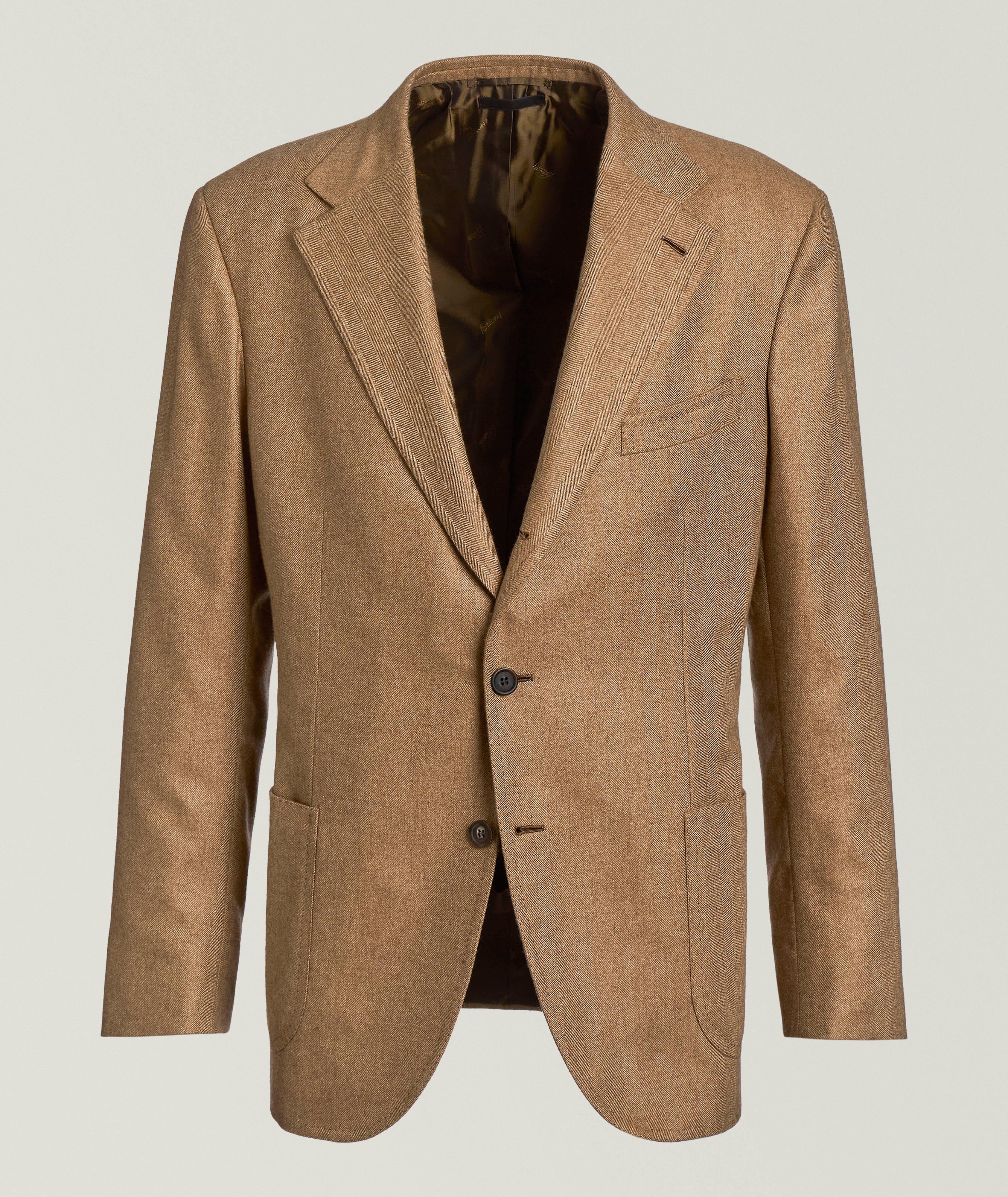 Amalfi Herringbone Silk-Cashmere Sport Jacket image 0