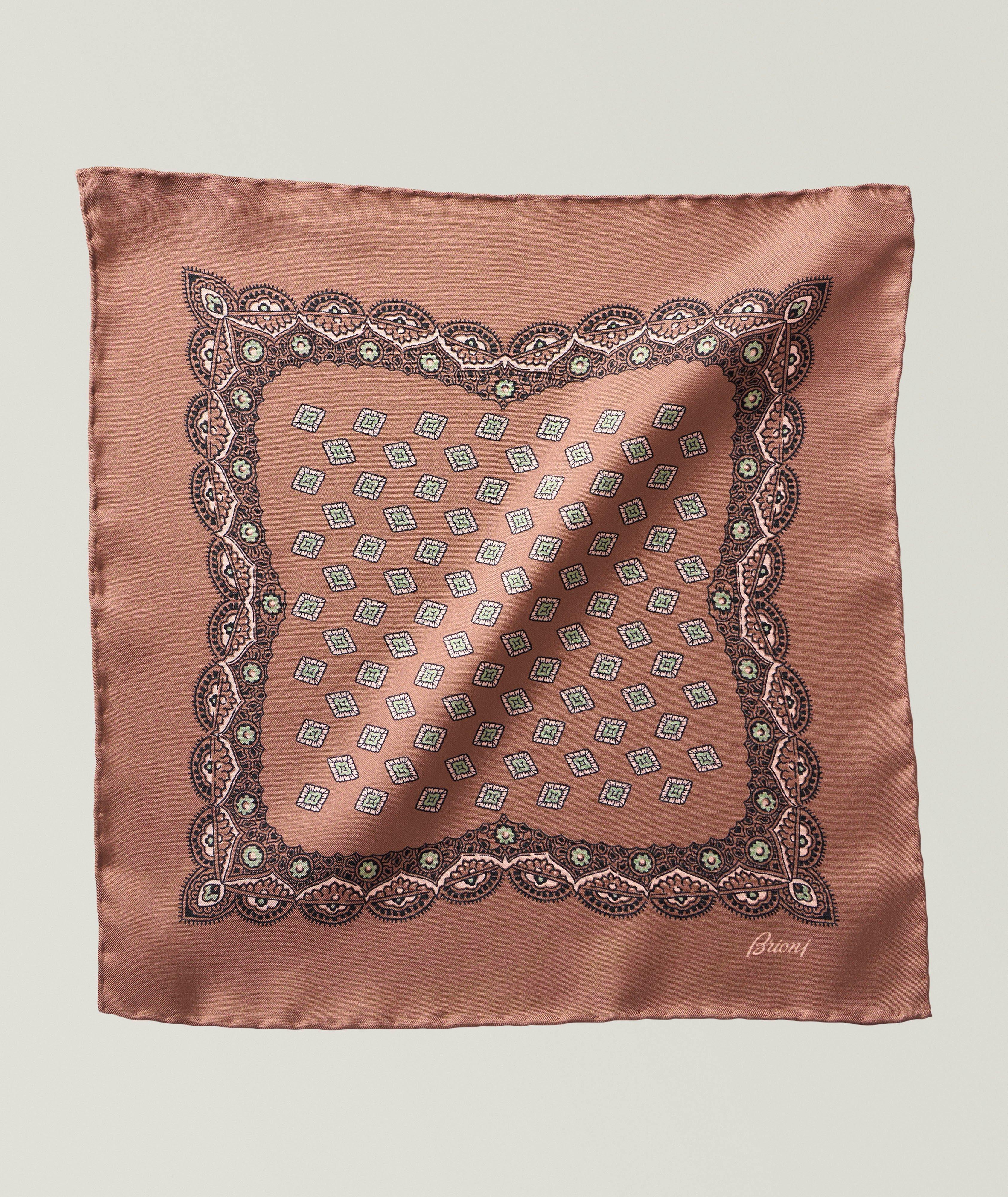 Patterned Silk Pocket Square image 0