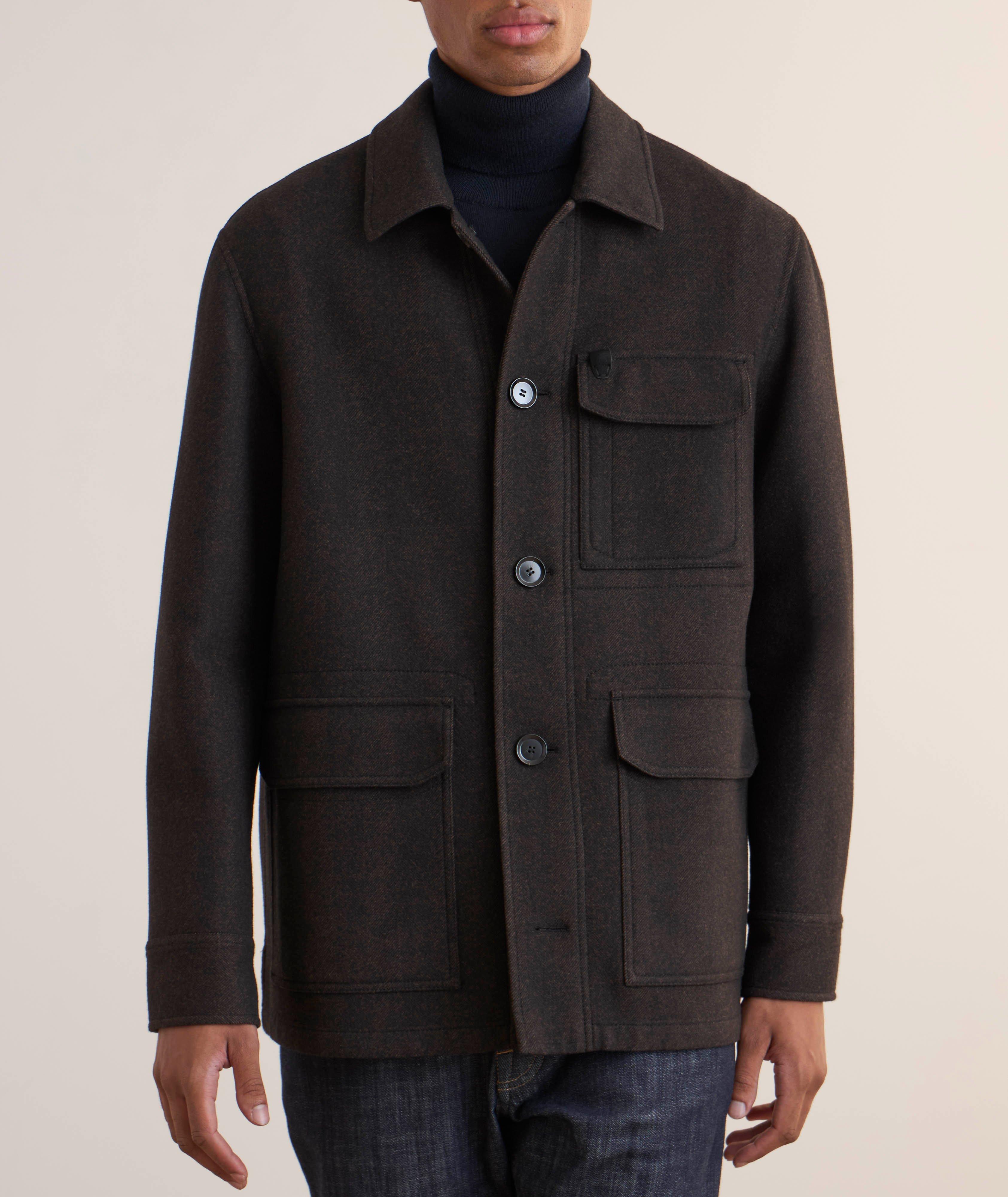 Herringbone Wool Shirt Jacket image 1