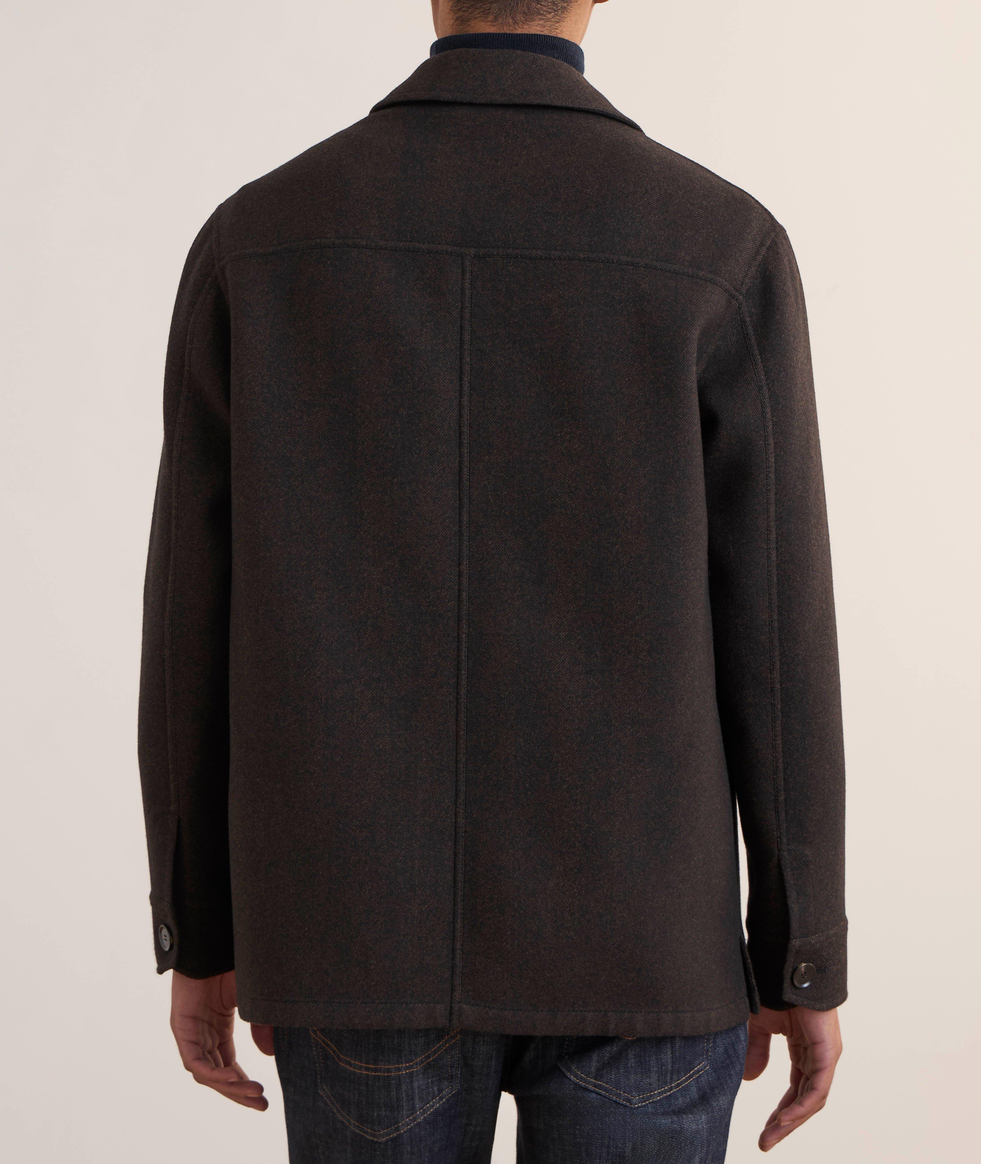 Herringbone Wool Shirt Jacket image 2