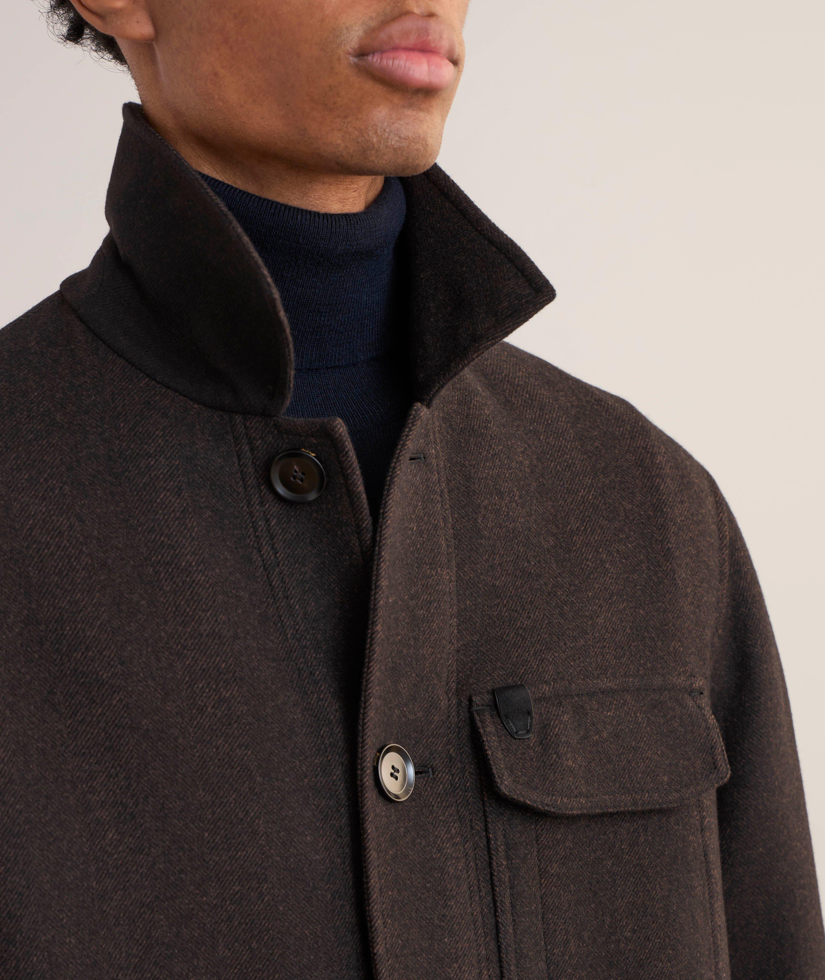 Herringbone Wool Shirt Jacket image 3