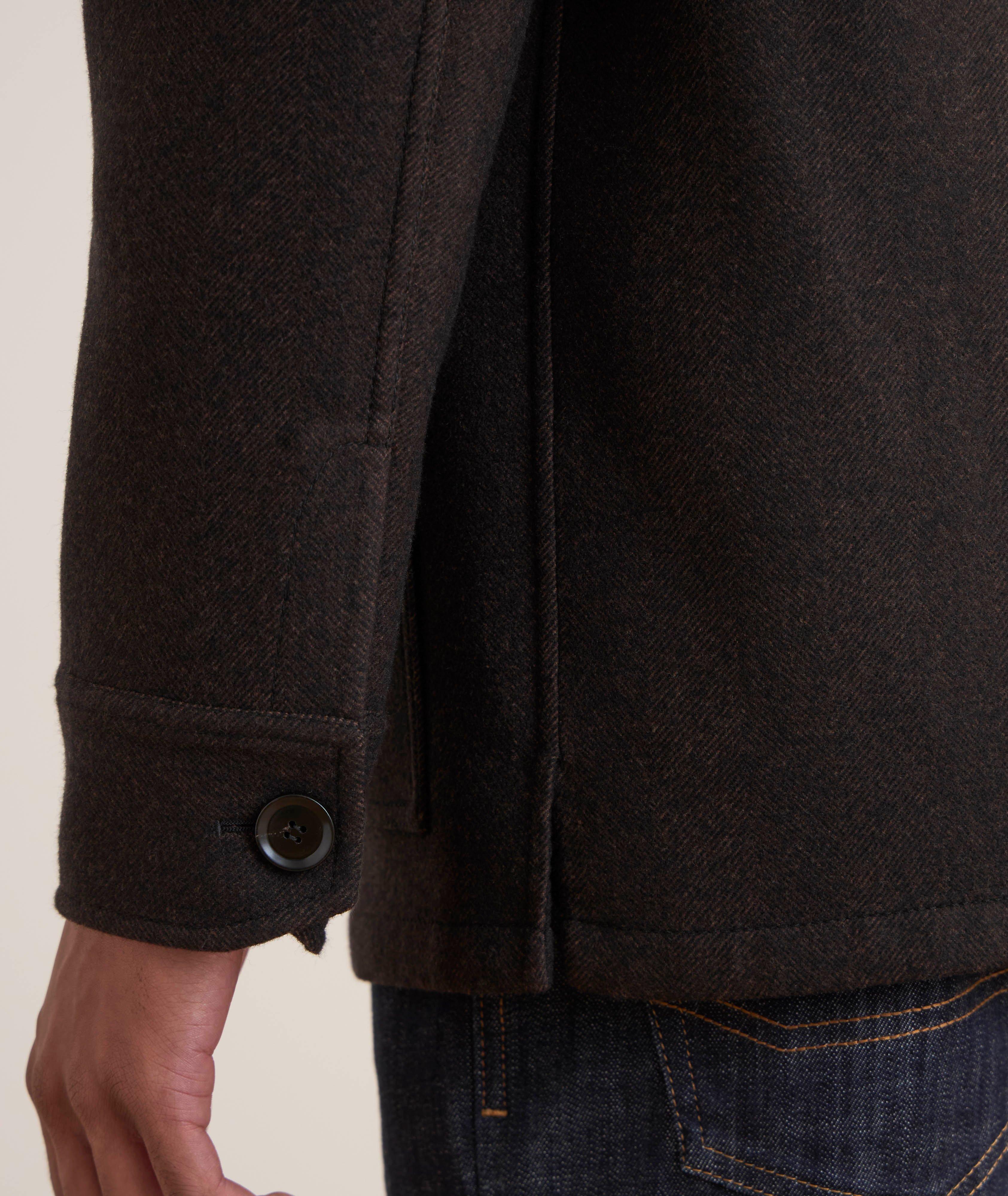 Herringbone Wool Shirt Jacket image 4