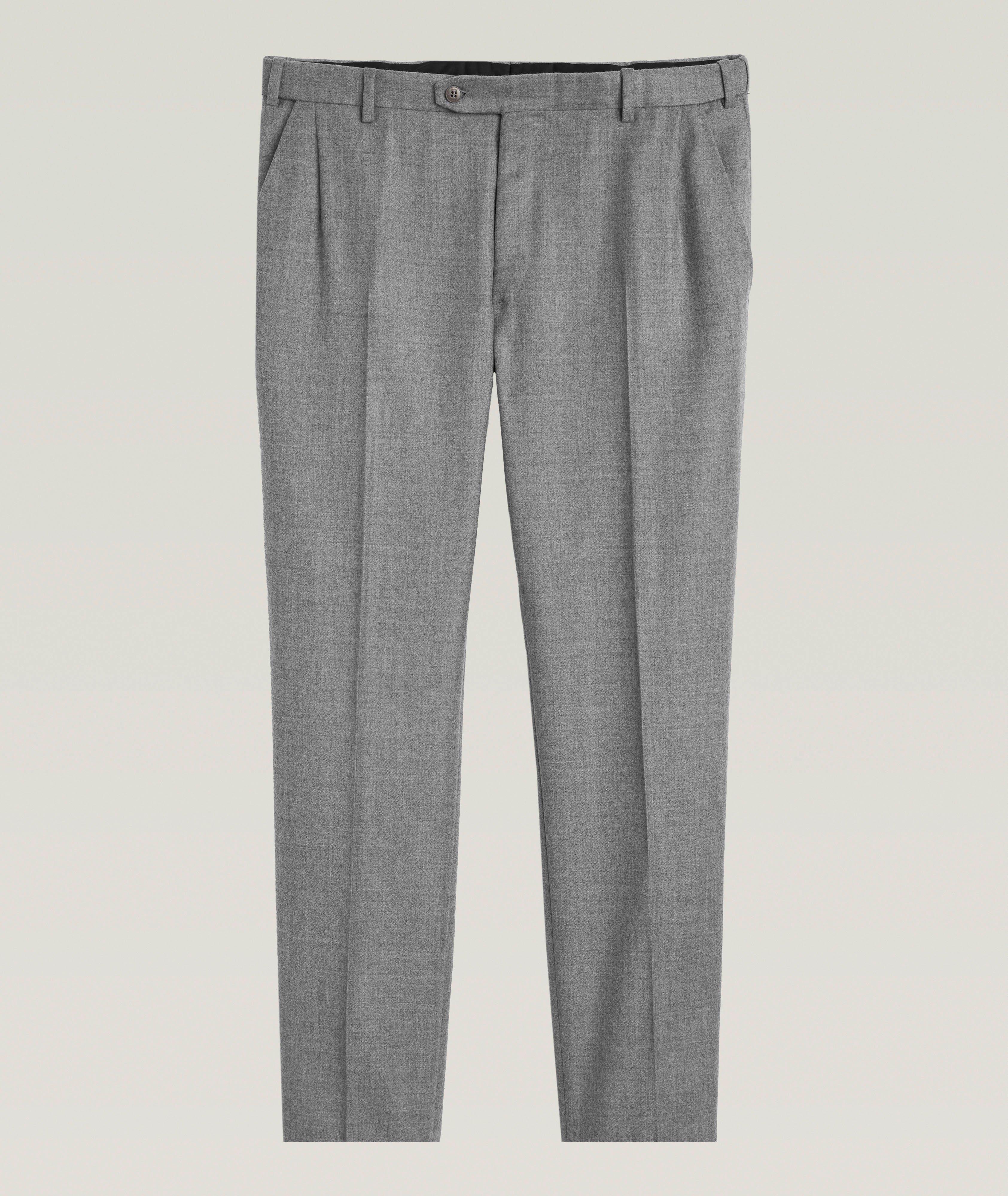 Brioni Pantalon habillé en flanelle de laine