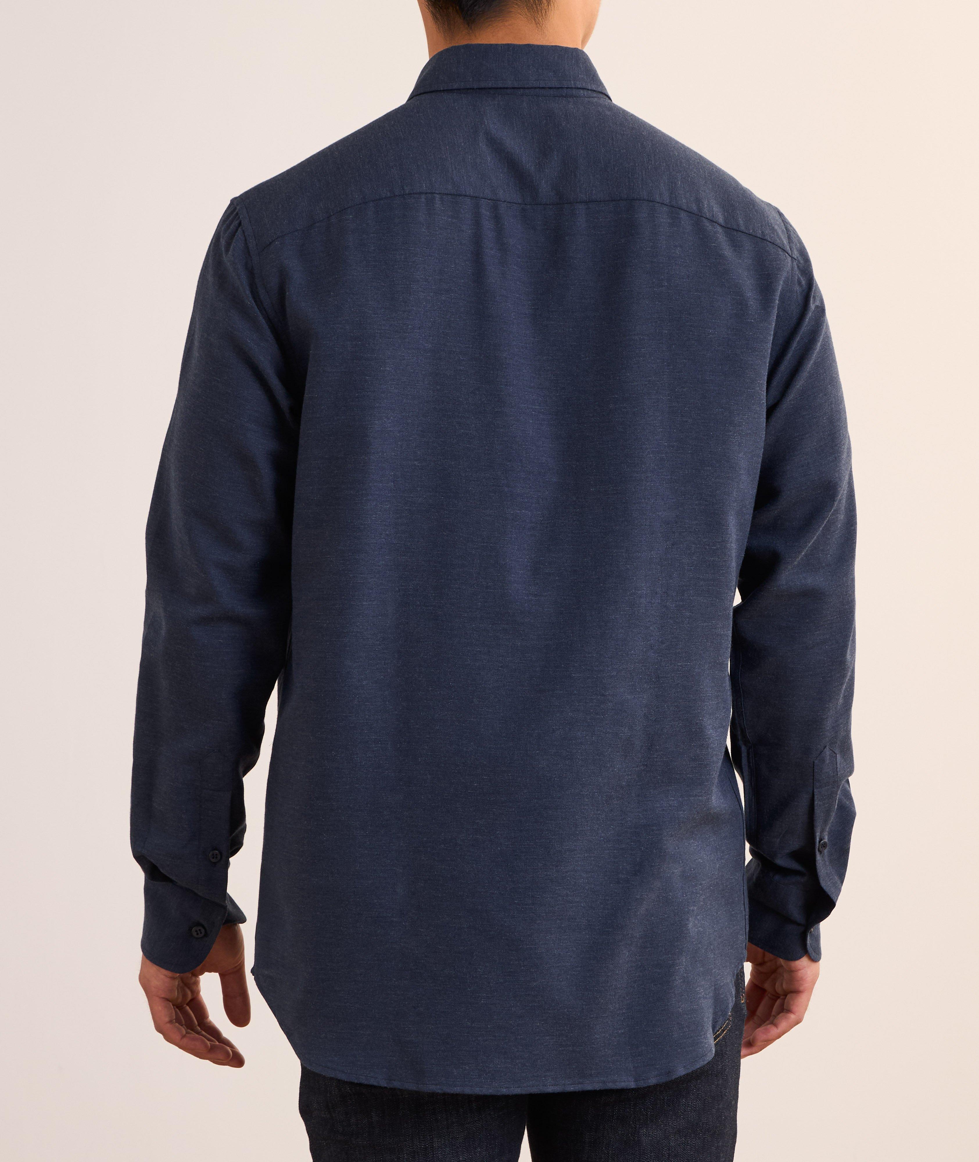 Brushed Cotton-Cashmere Twill Shirt image 2