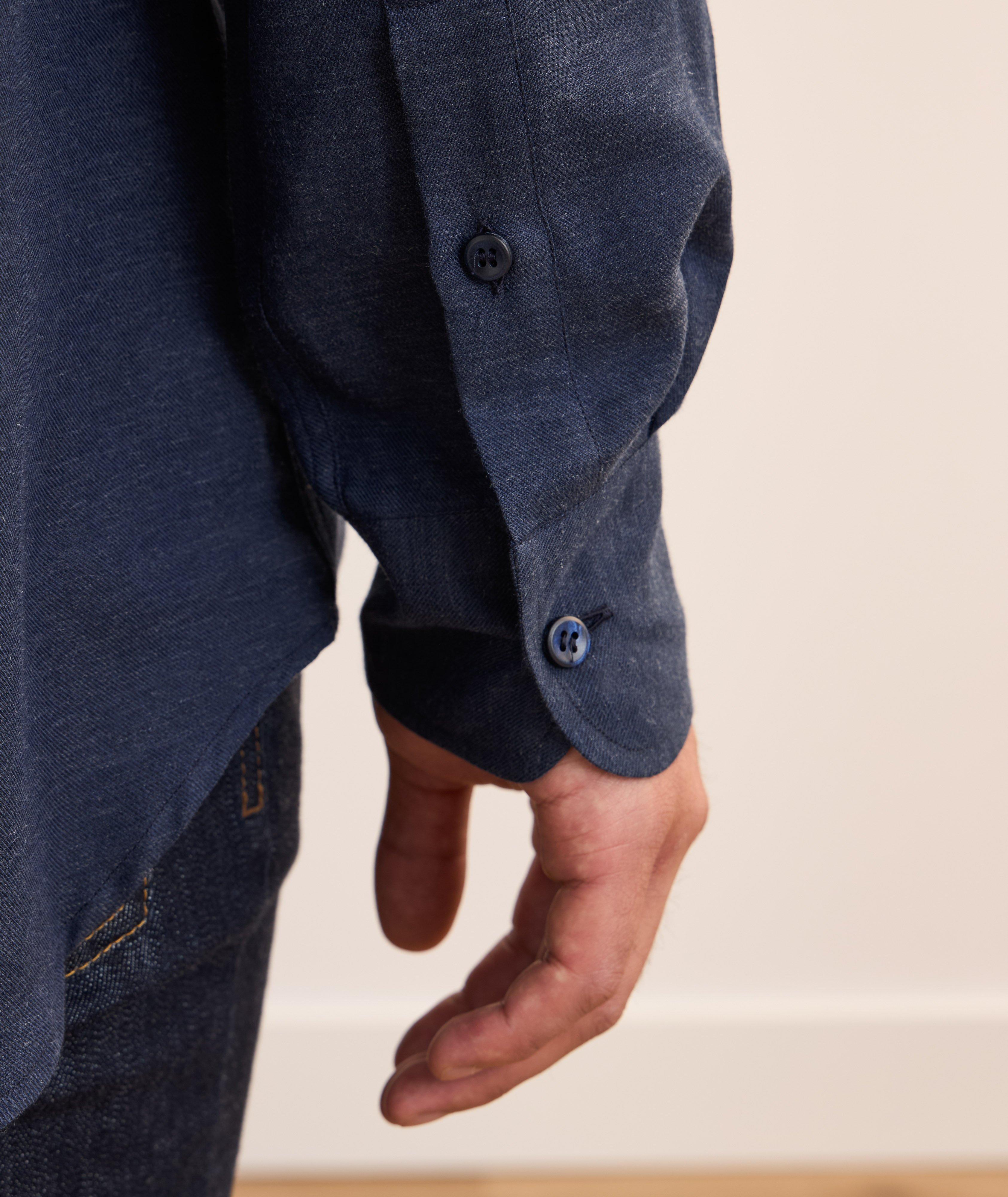 Brushed Cotton-Cashmere Twill Shirt image 3