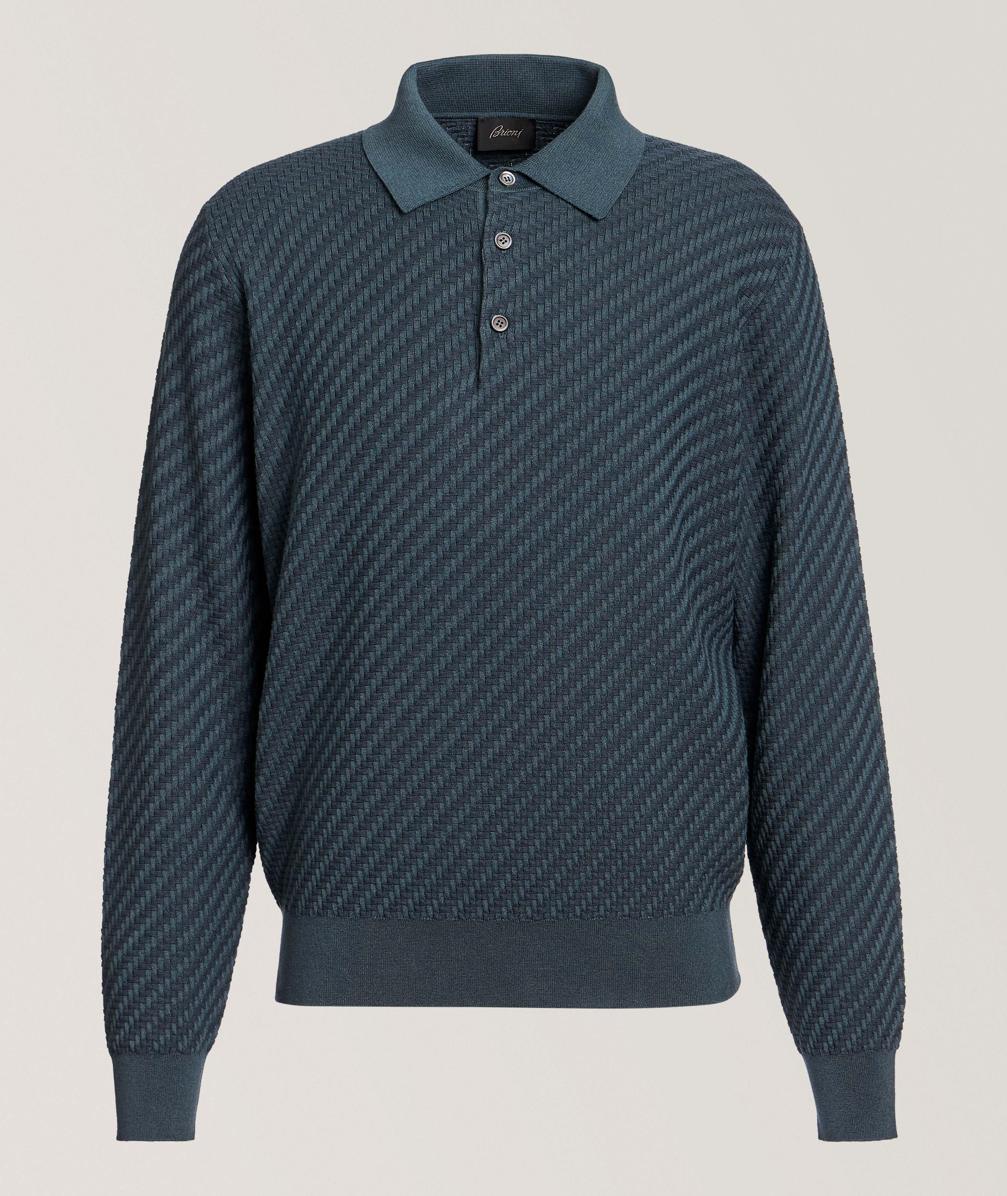 Trama-Weave Cotton-Silk-Cashmere Polo image 0