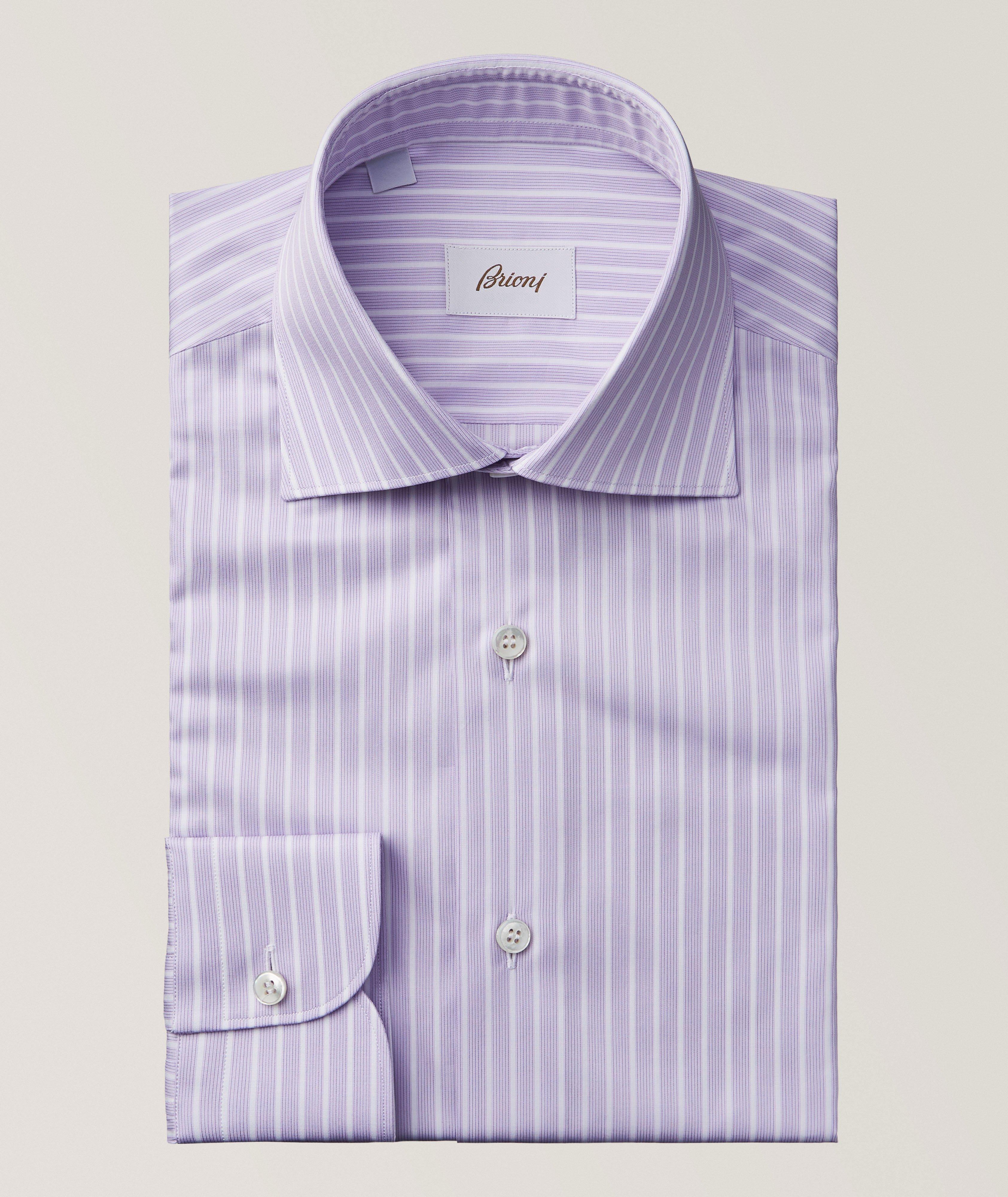 Brioni Striped Cotton Dress Shirt 