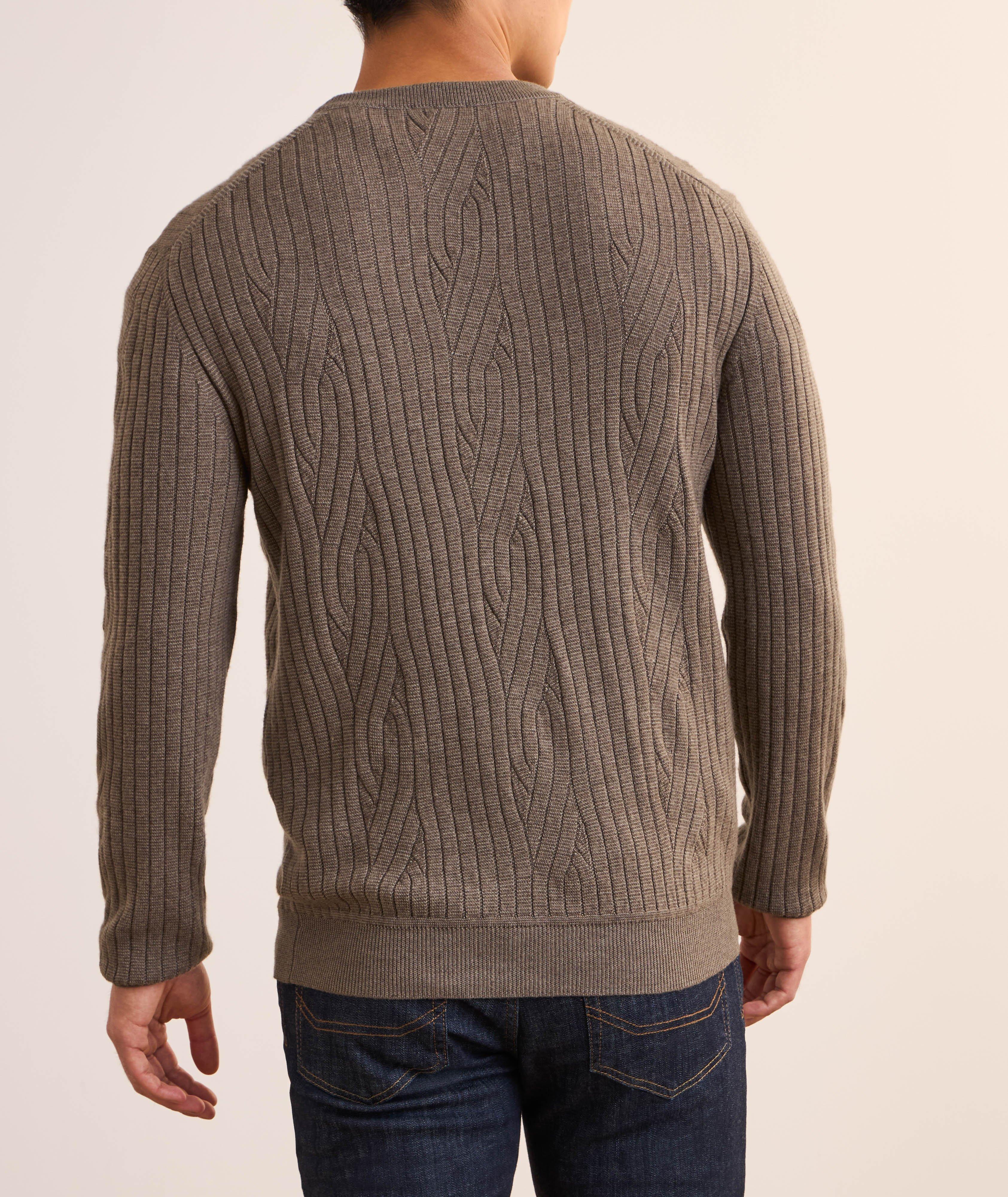 Pull en tricot côtelé de laine et de cachemire image 2