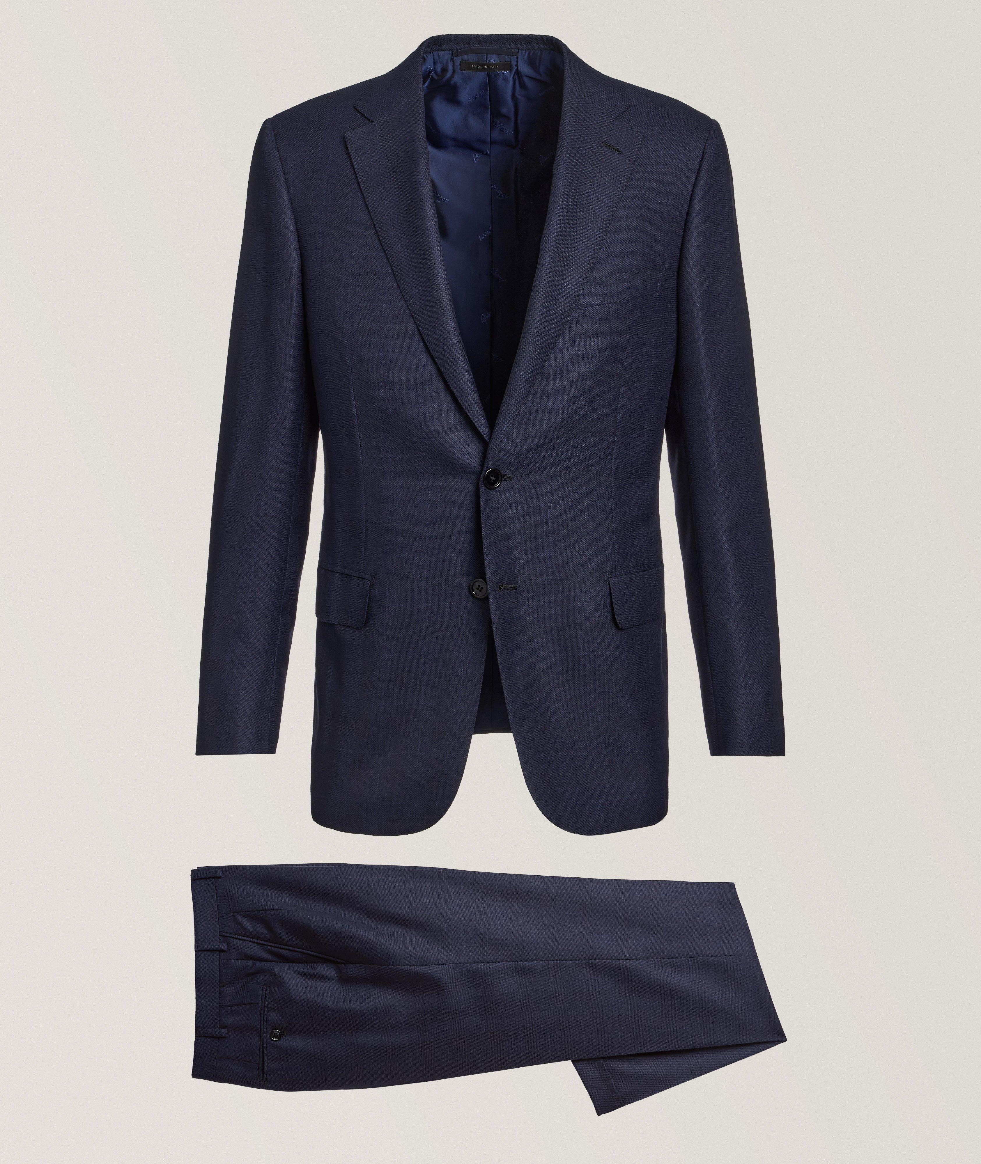 Windowpane Wool-Silk Suit image 0