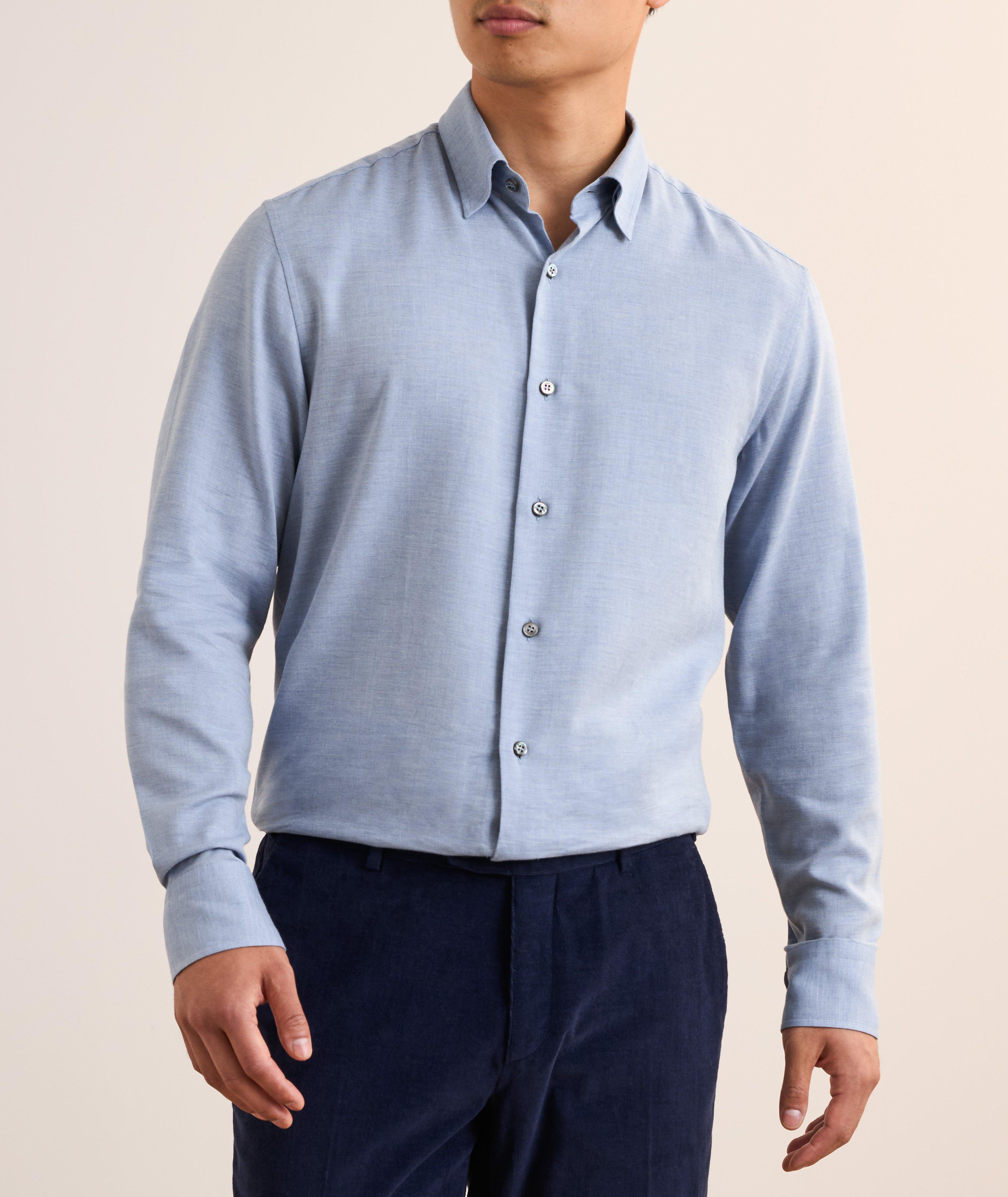 Chemise en twill de coton et de cachemire image 1