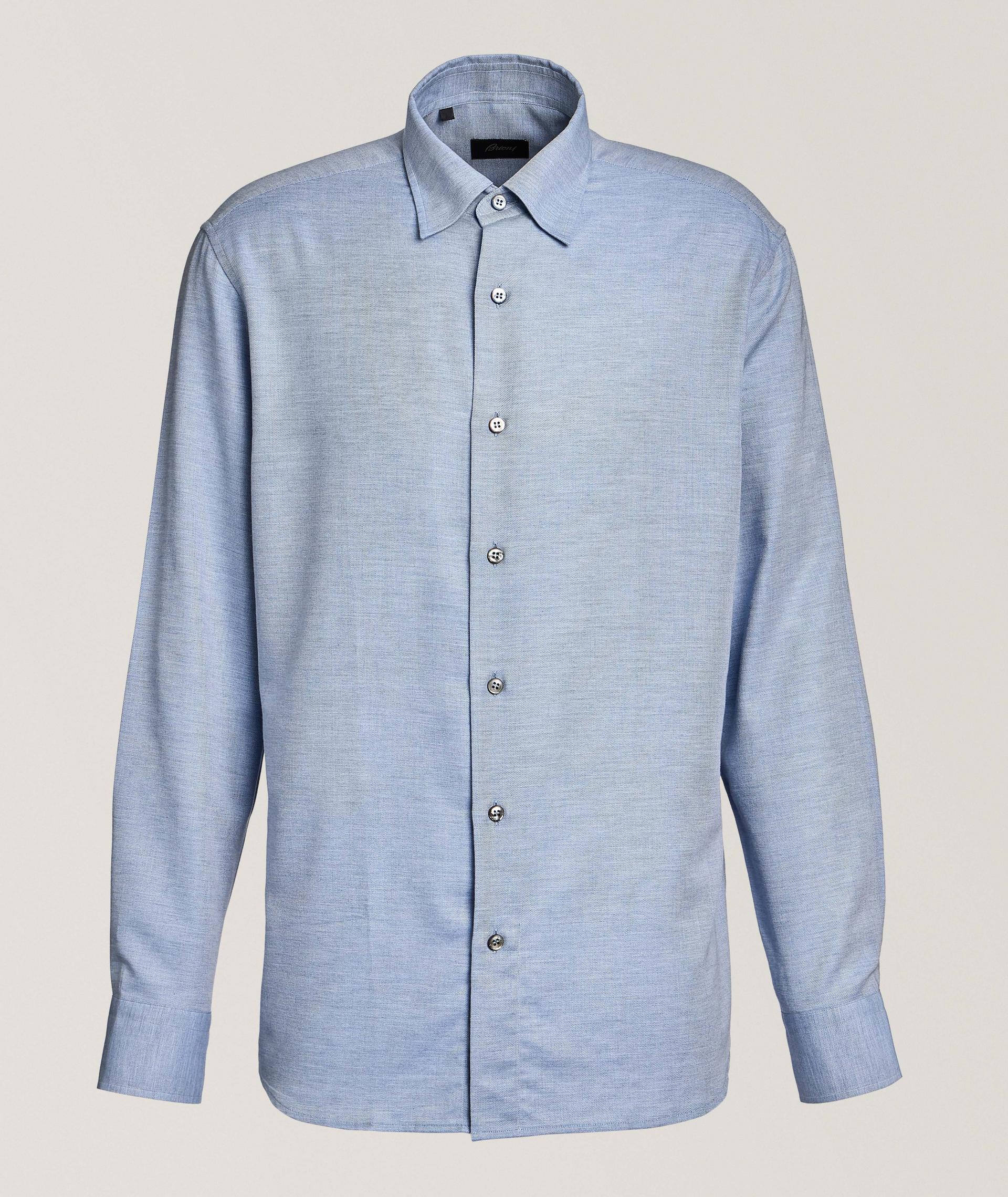Brushed Cotton-Cashmere Twill Shirt image 0