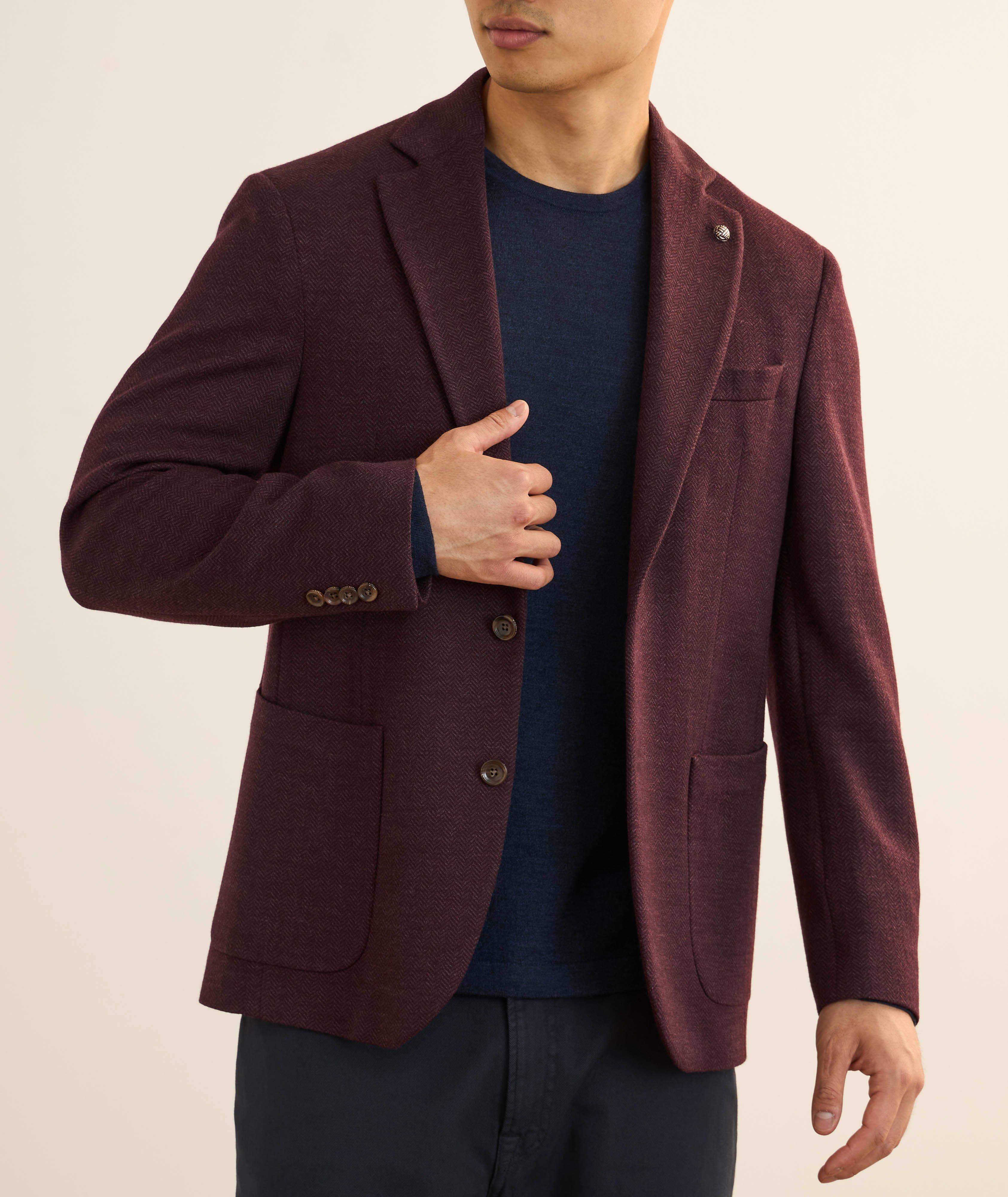 Hartford Herringbone Wool Sport Jacket image 1